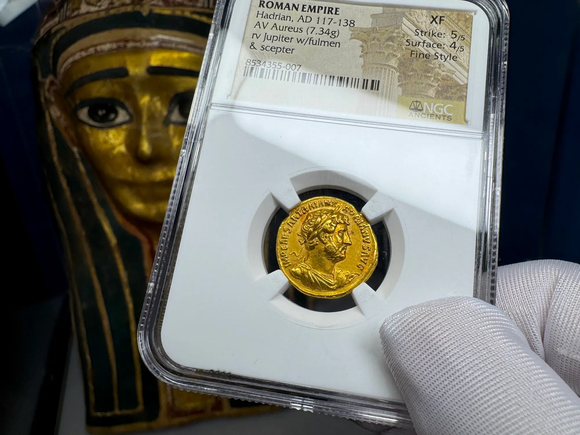 Roman Empire "Hadrian" Aureus NGC XF 5x4 18