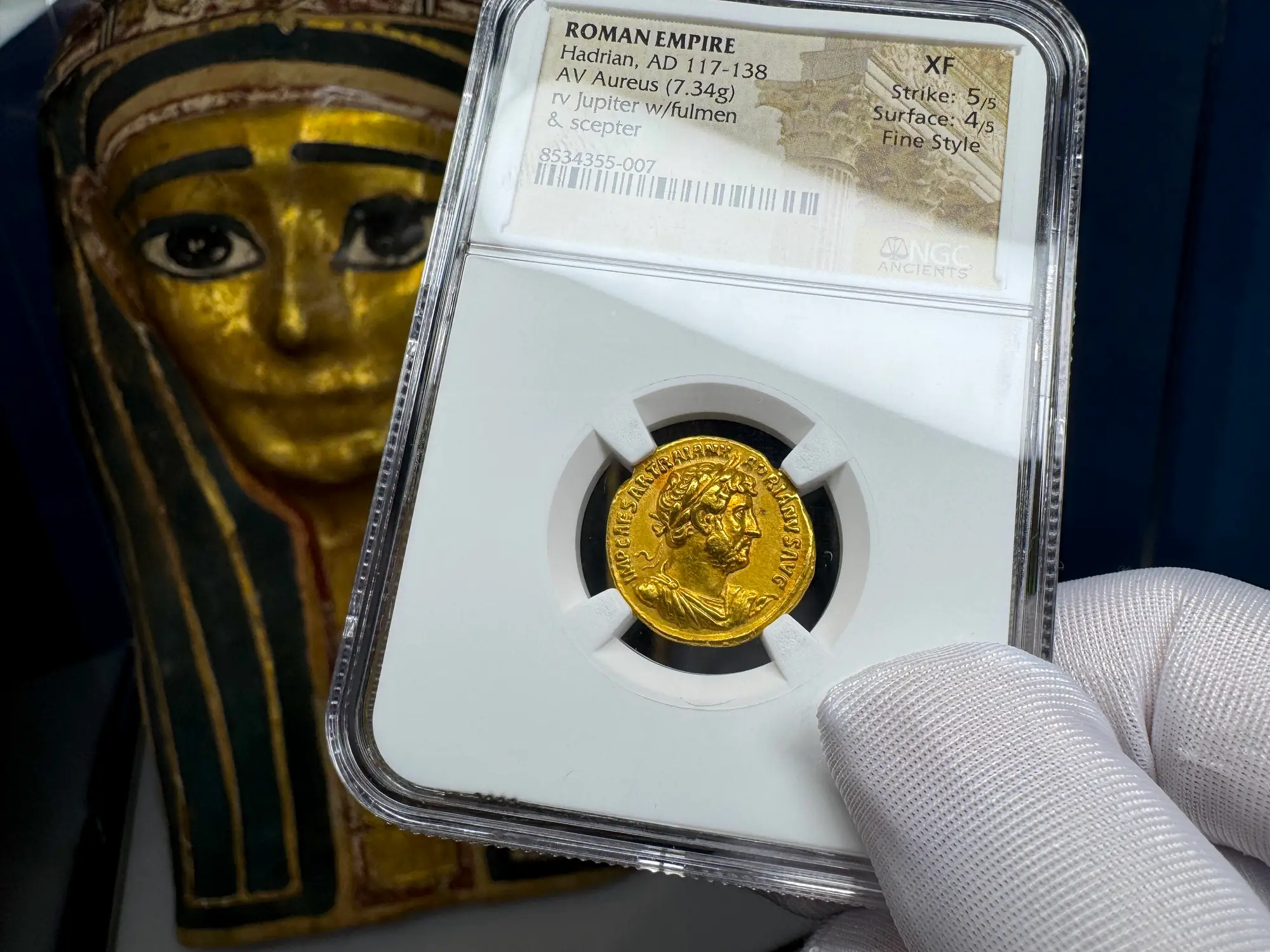 Roman Empire "Hadrian" Aureus NGC XF 5x4 19