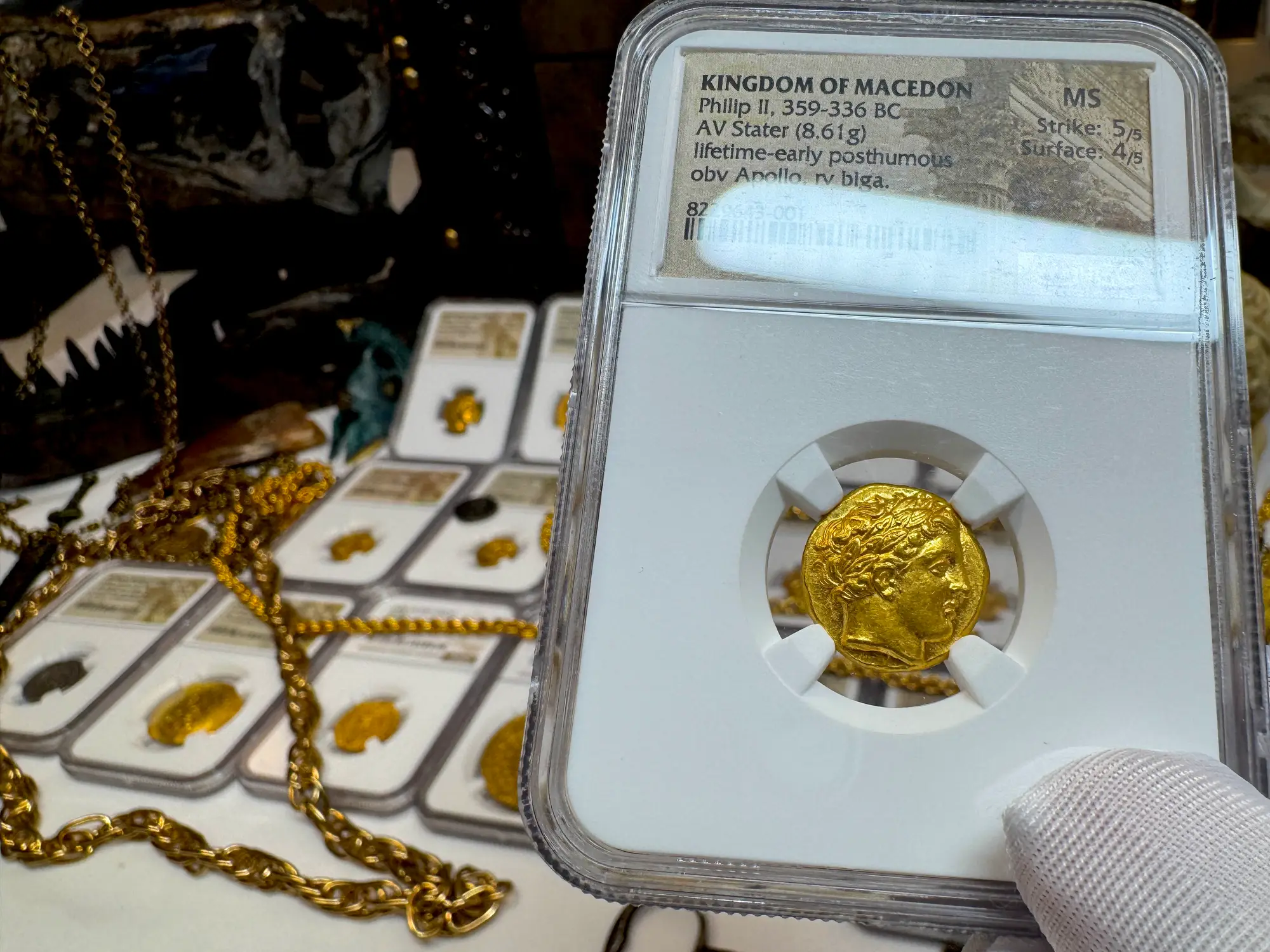 Kingdom of Macedon "Philip" 359BC Stater NGC MS 5x4 26