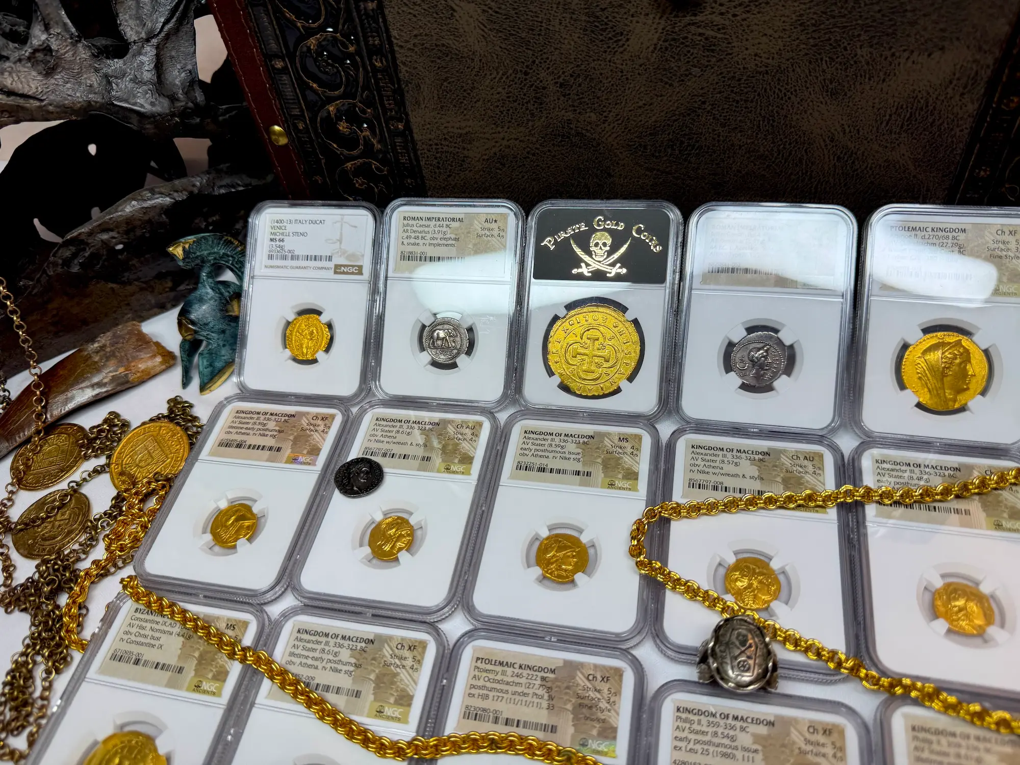 Spain 8 Escudos 1703 "Rare Date" NGC AU 9