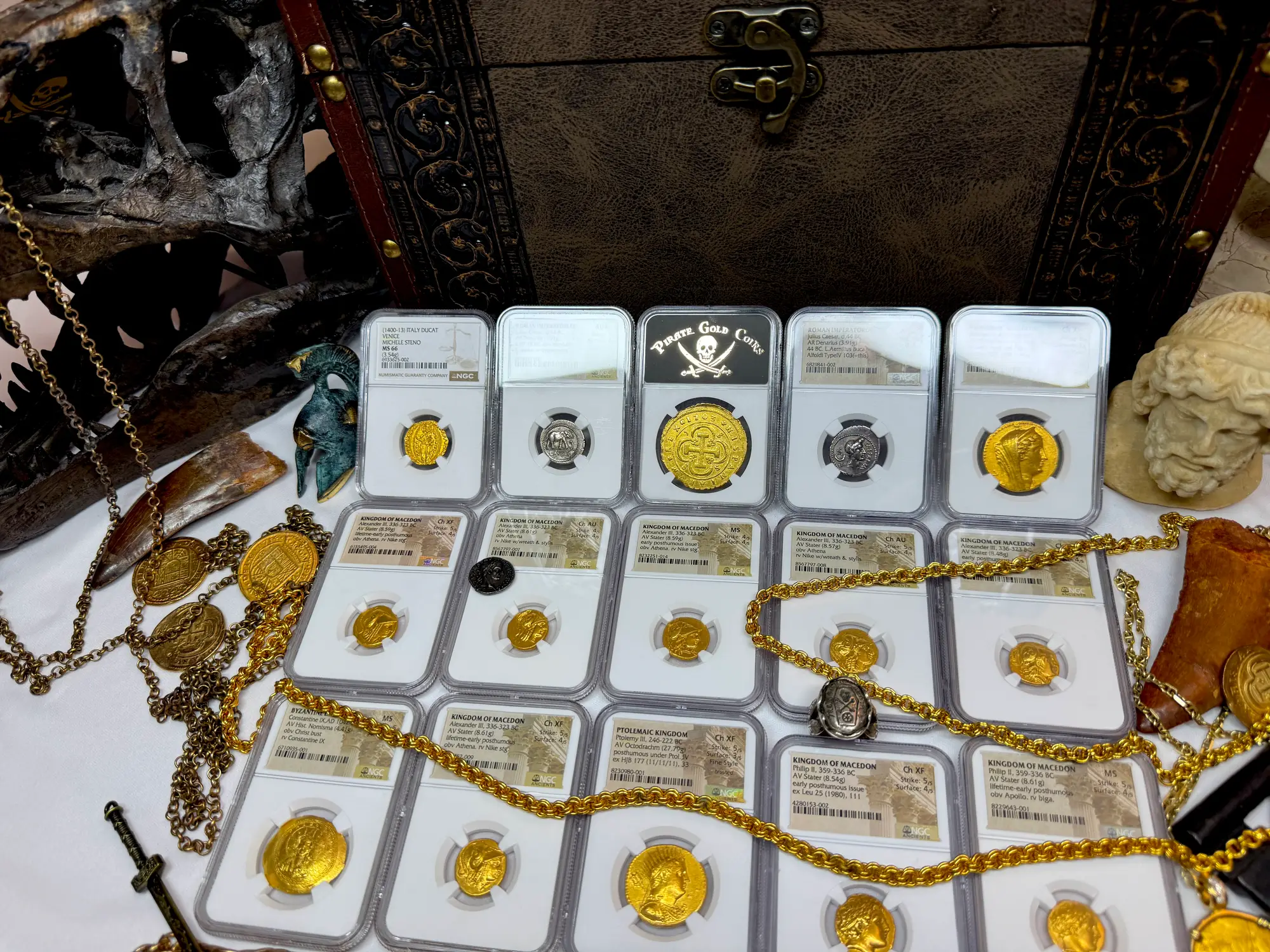 Spain 8 Escudos 1703 "Rare Date" NGC AU 24