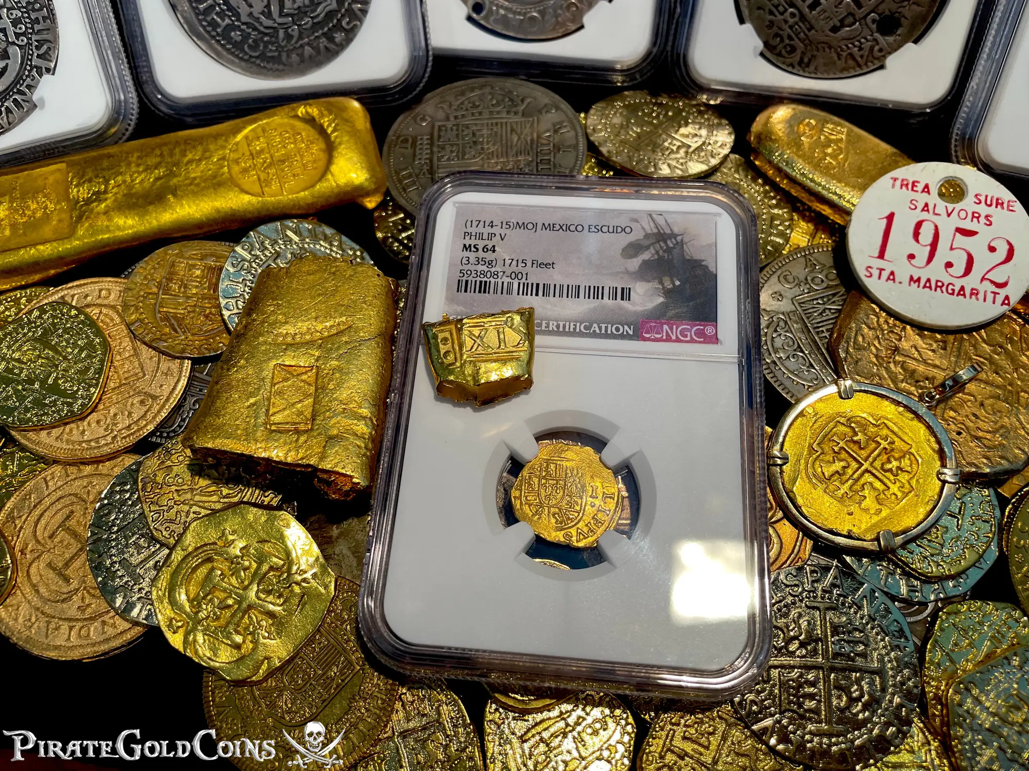 Mexico 1 Escudos 1714-15 "1715 Fleet Shipwreck" NGC 64 11