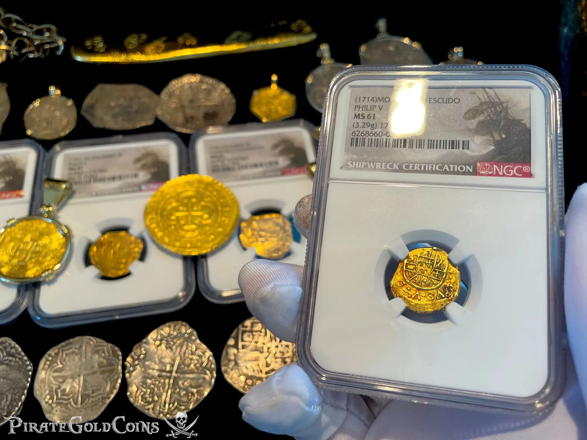 Mexico 1 Escudo 1714 "1715 Fleet Shipwreck" NGC 61 3