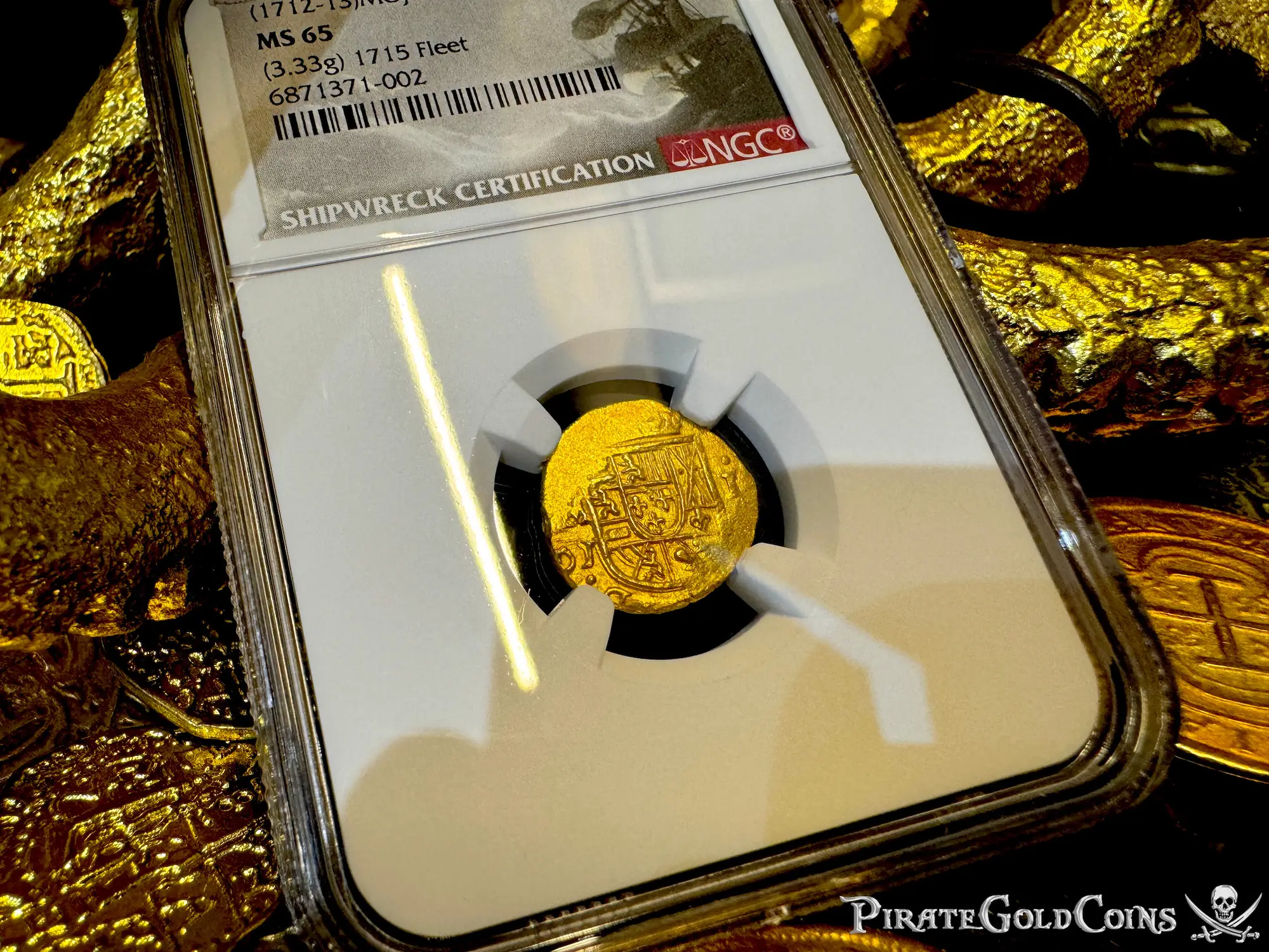 Mexico 1712-13 "1715 Fleet Shipwreck" NGC 65!  12