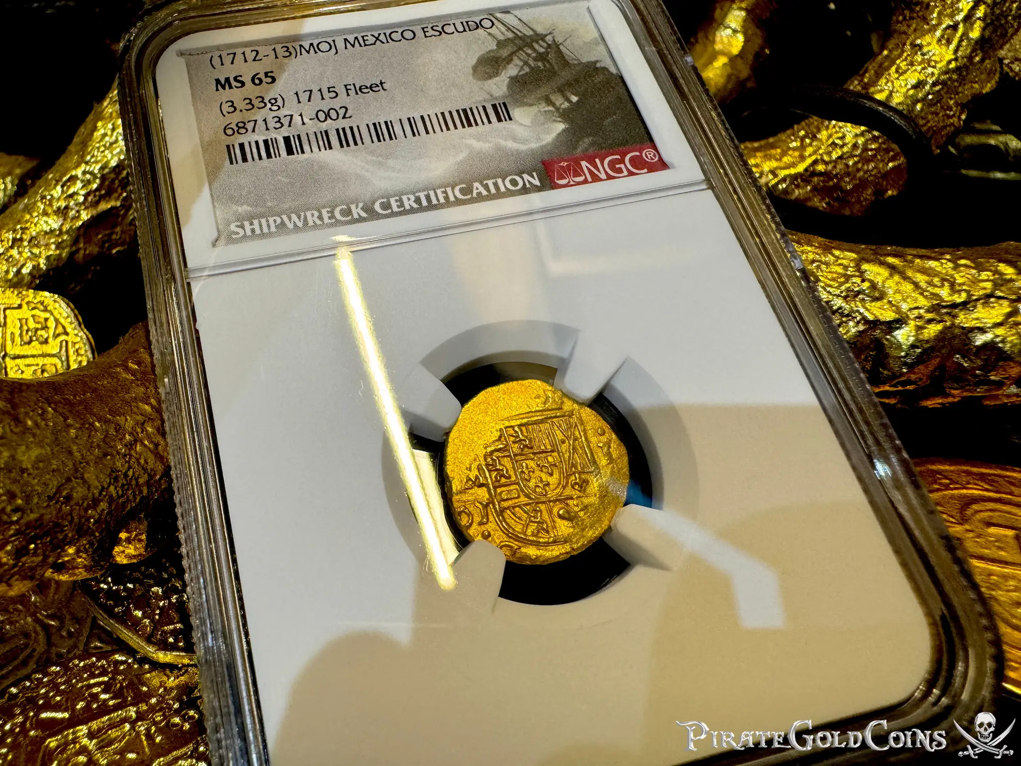 Mexico 1712-13 "1715 Fleet Shipwreck" NGC 65!  18