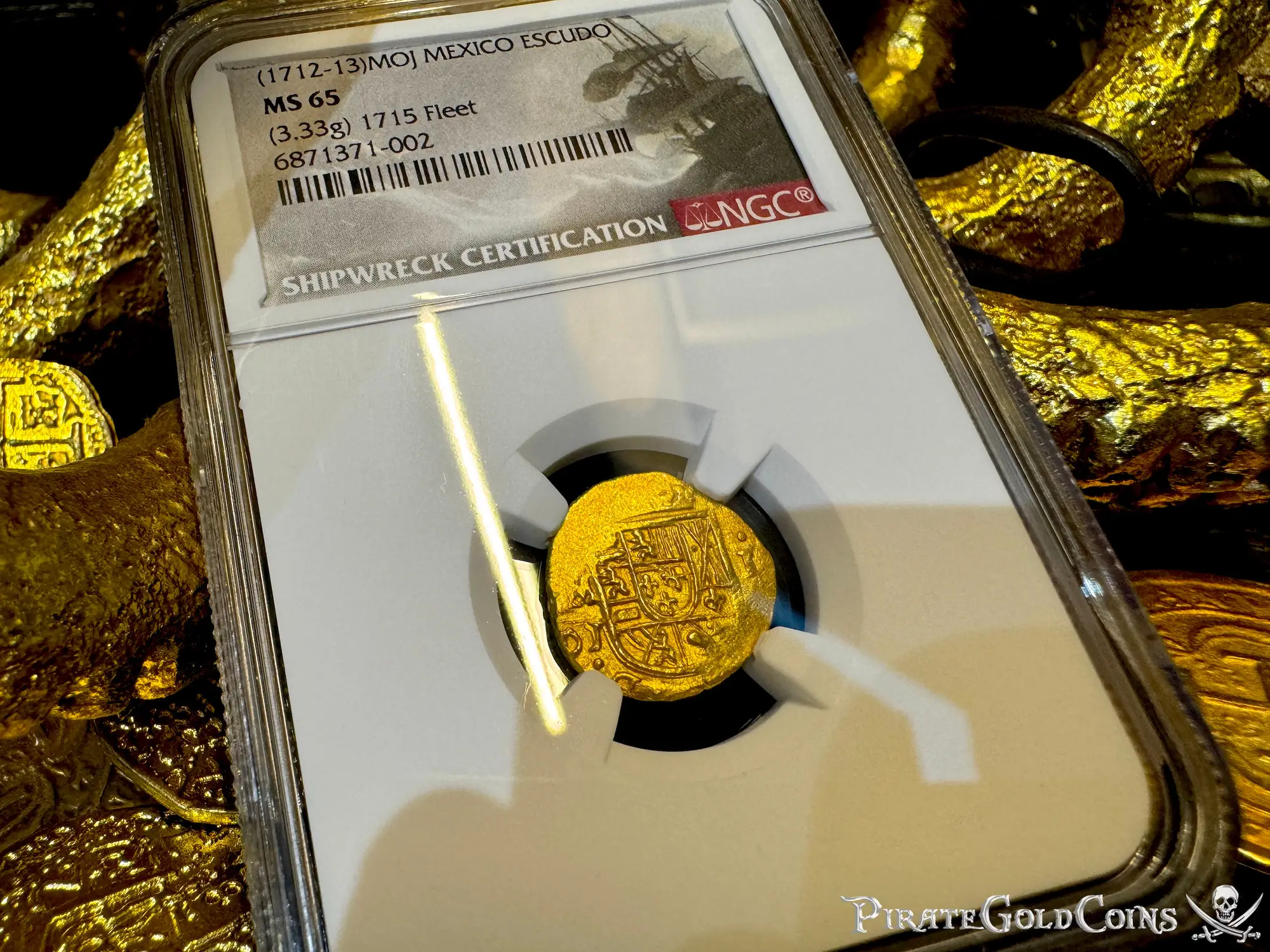 Mexico 1712-13 "1715 Fleet Shipwreck" NGC 65!  19
