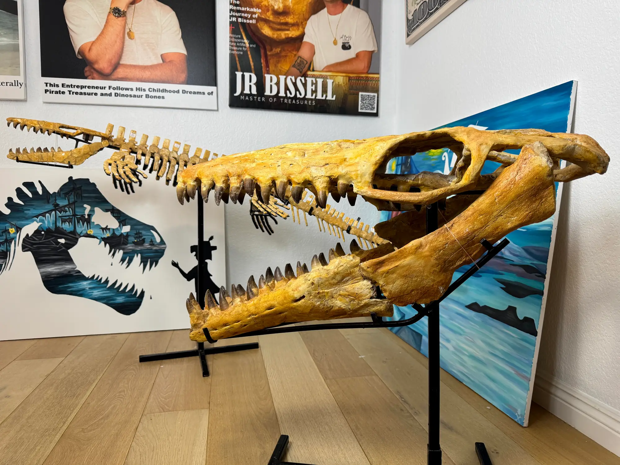 Mosasaur Skull Halisaurus Arambourgi Mosasaurus  32