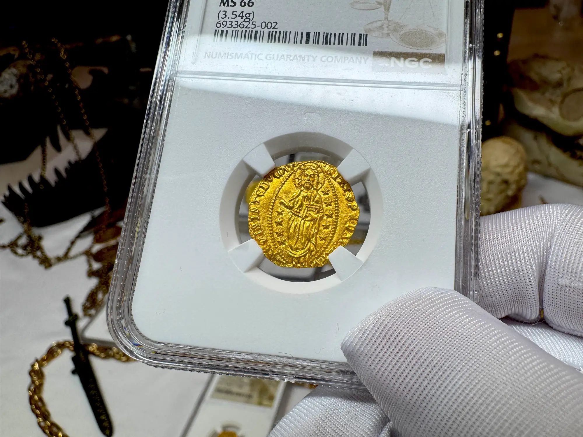 Italy "Jesus Christ" 1400-13 Ducat Michele Steno NGC 66 7