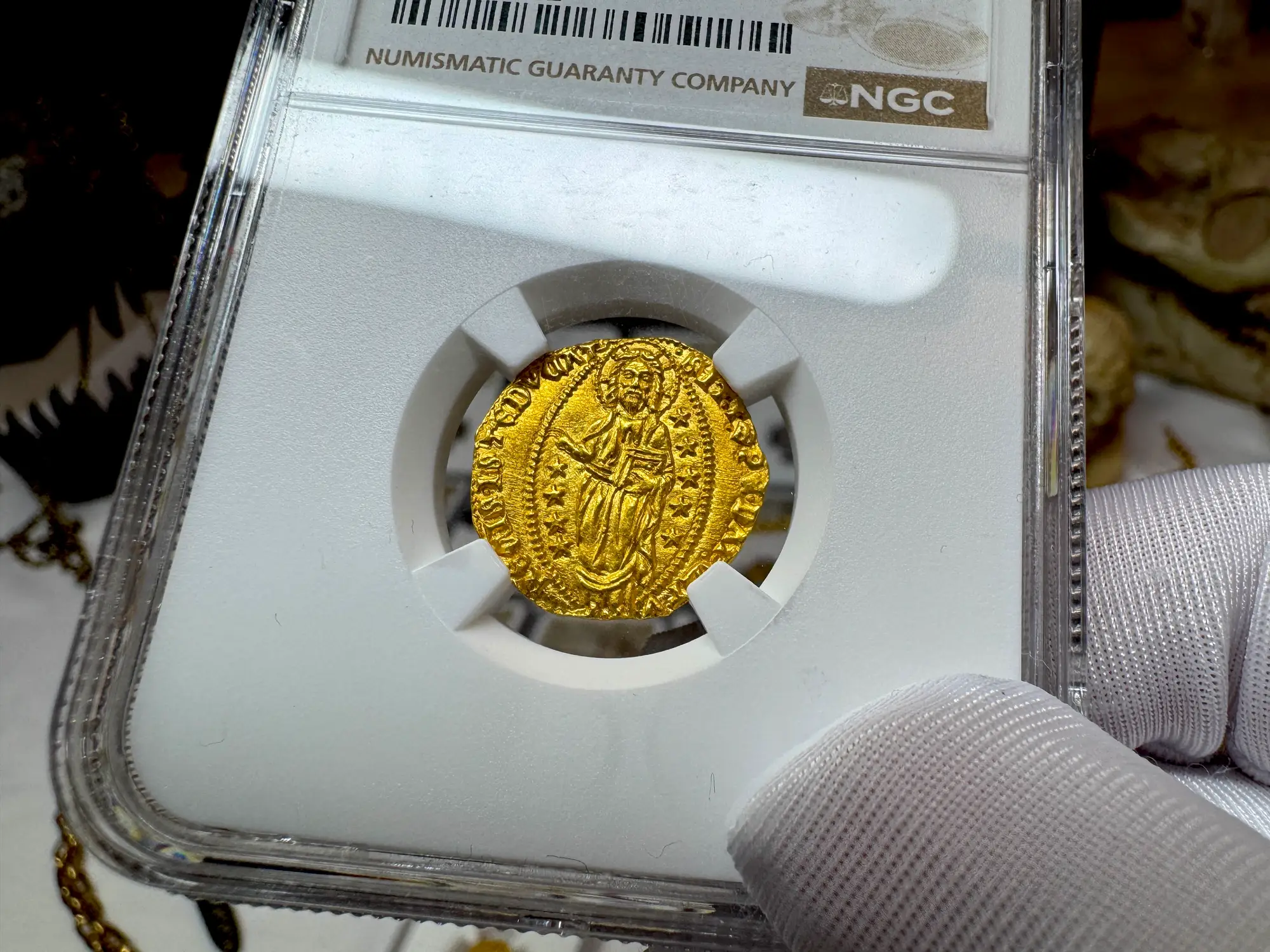 Italy "Jesus Christ" 1400-13 Ducat Michele Steno NGC 66 8