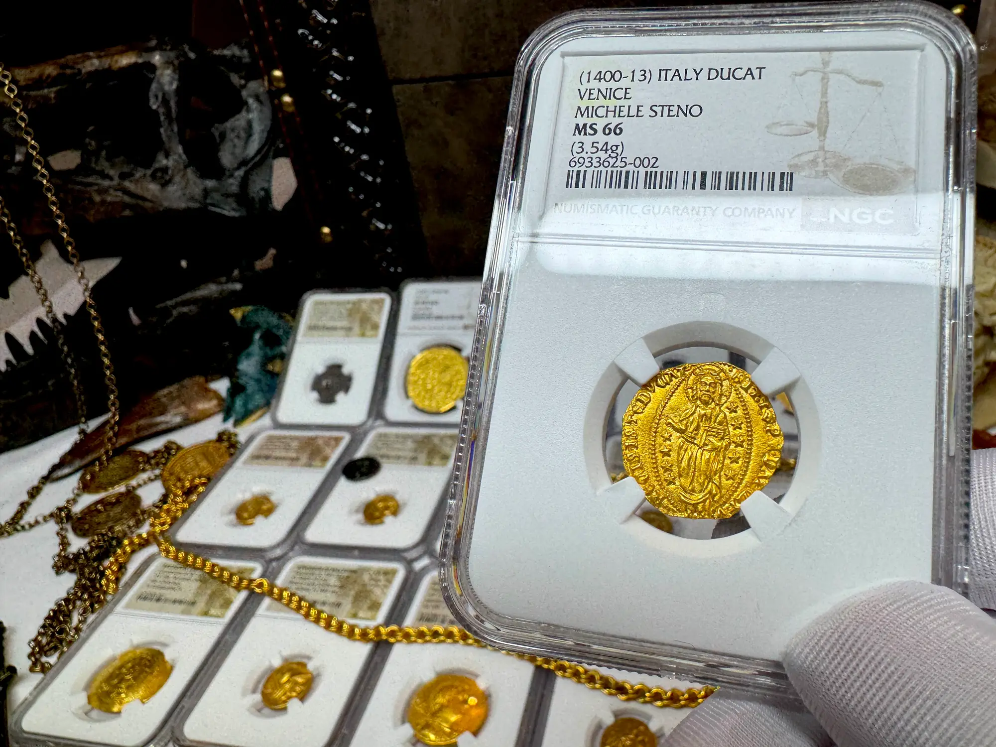 Italy "Jesus Christ" 1400-13 Ducat Michele Steno NGC 66 9