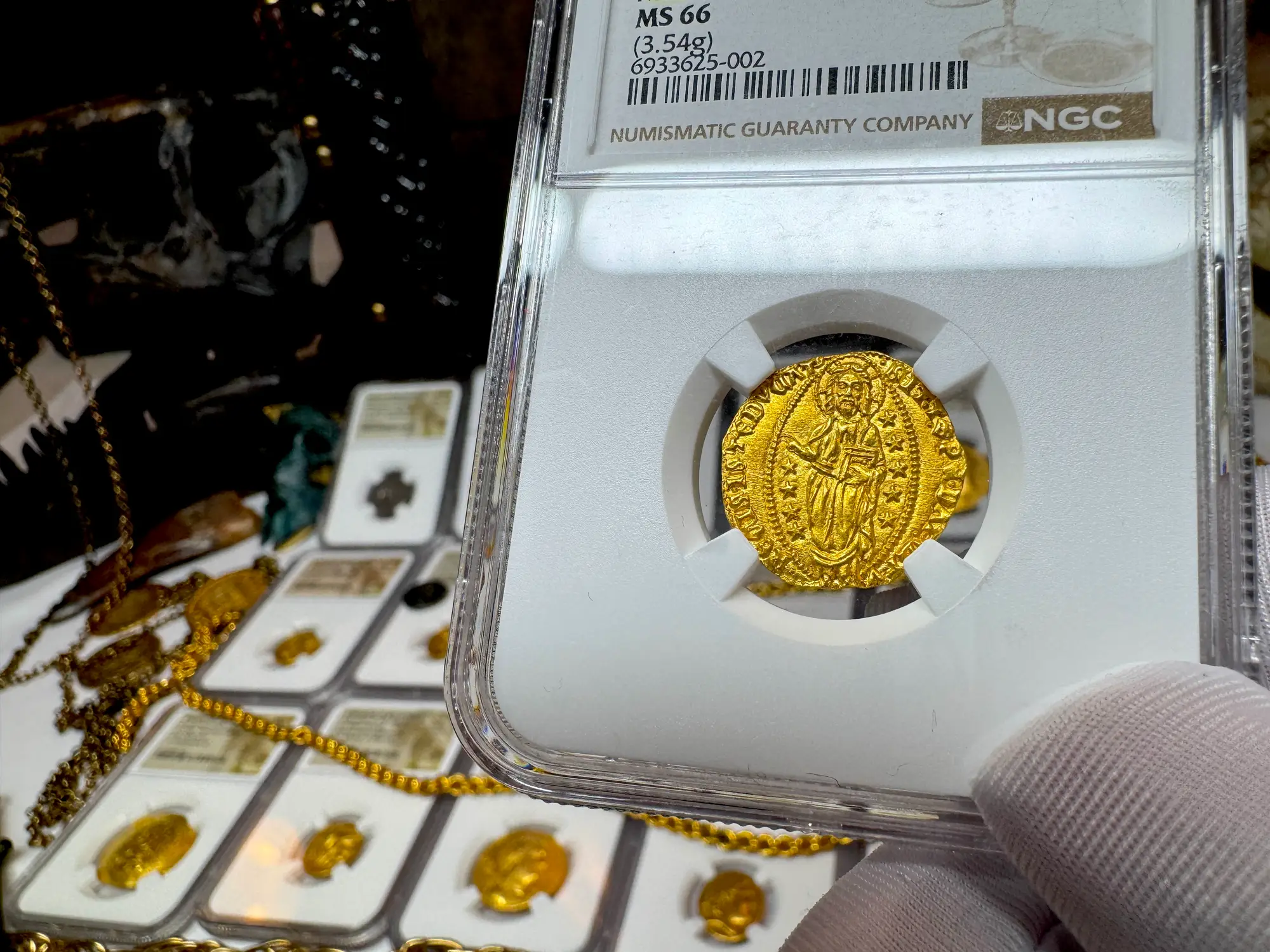 Italy "Jesus Christ" 1400-13 Ducat Michele Steno NGC 66 10