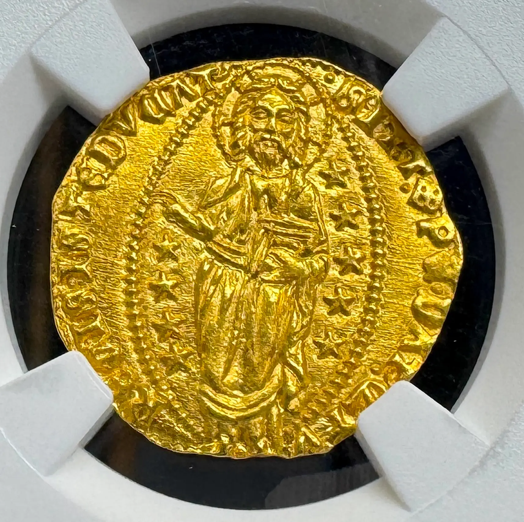 Italy "Jesus Christ" 1400-13 Ducat Michele Steno NGC 66