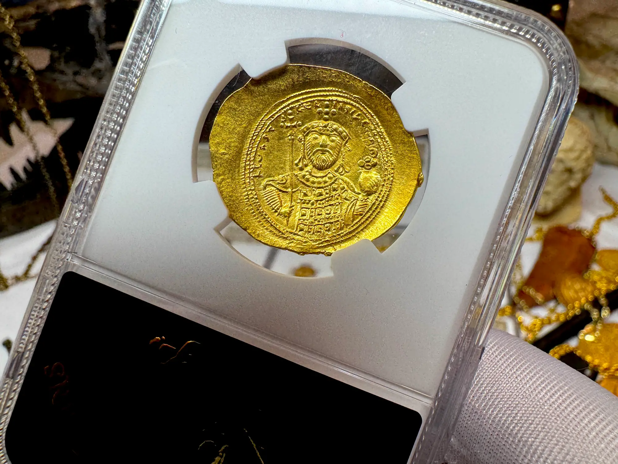 Byzantine Empire "Jesus Christ" 1042AD Constantine IX NGC MS 5x4 8