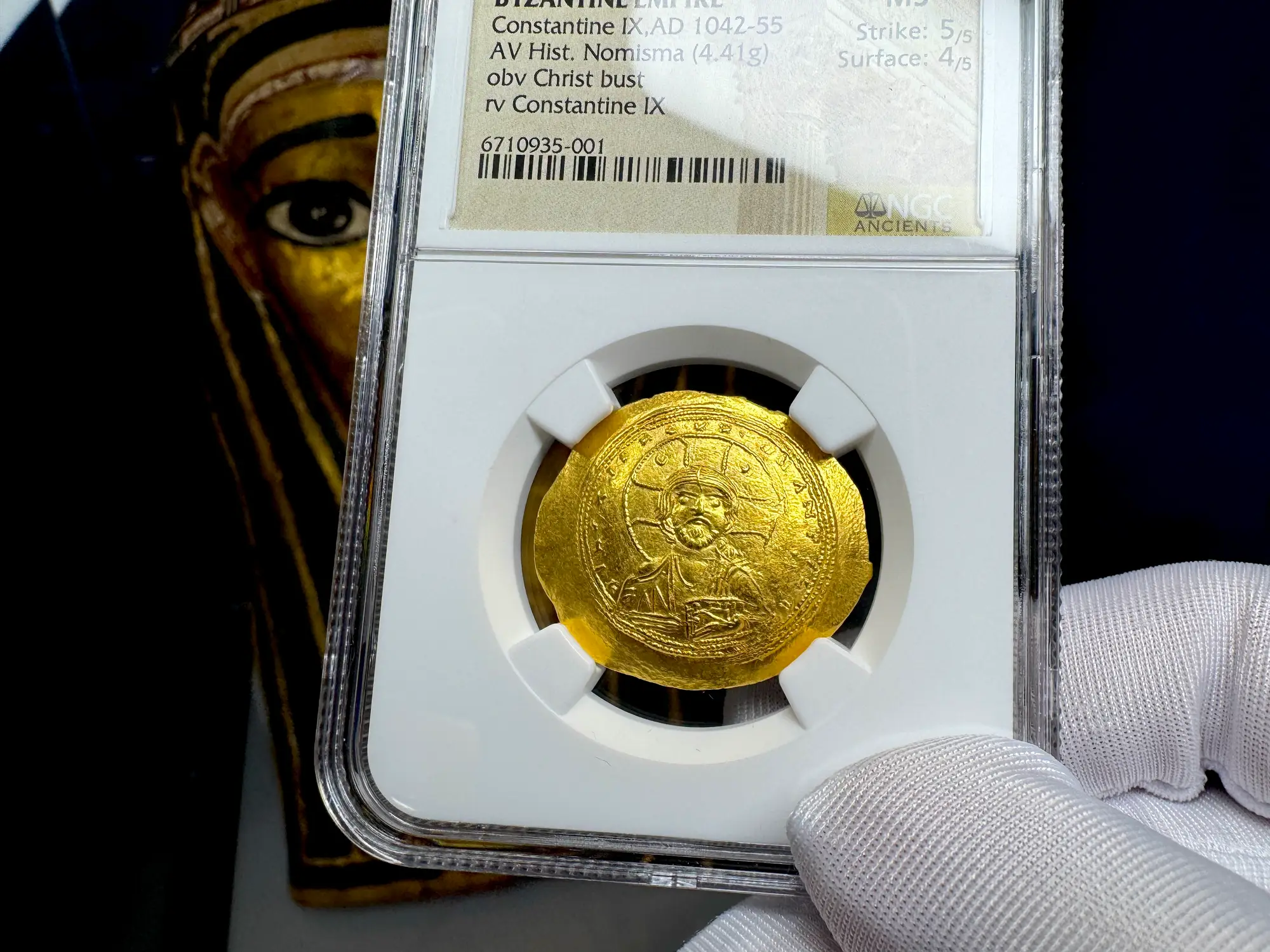 Byzantine Empire "Jesus Christ" 1042AD Constantine IX NGC MS 5x4 4