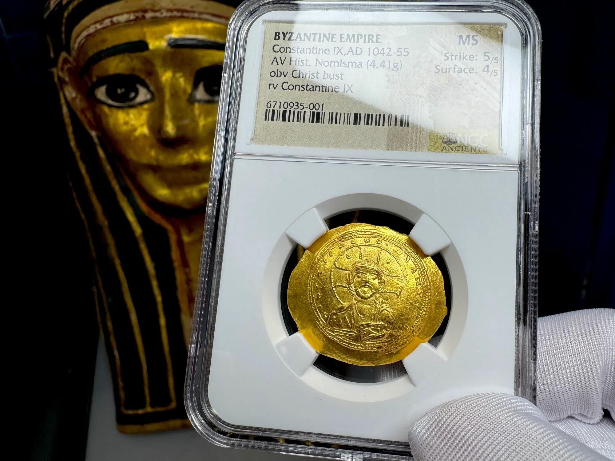 Byzantine Empire "Jesus Christ" 1042AD Constantine IX NGC MS 5x4 2