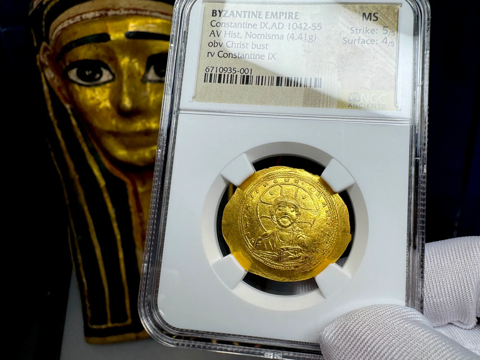 Byzantine Empire "Jesus Christ" 1042AD Constantine IX NGC MS 5x4 3