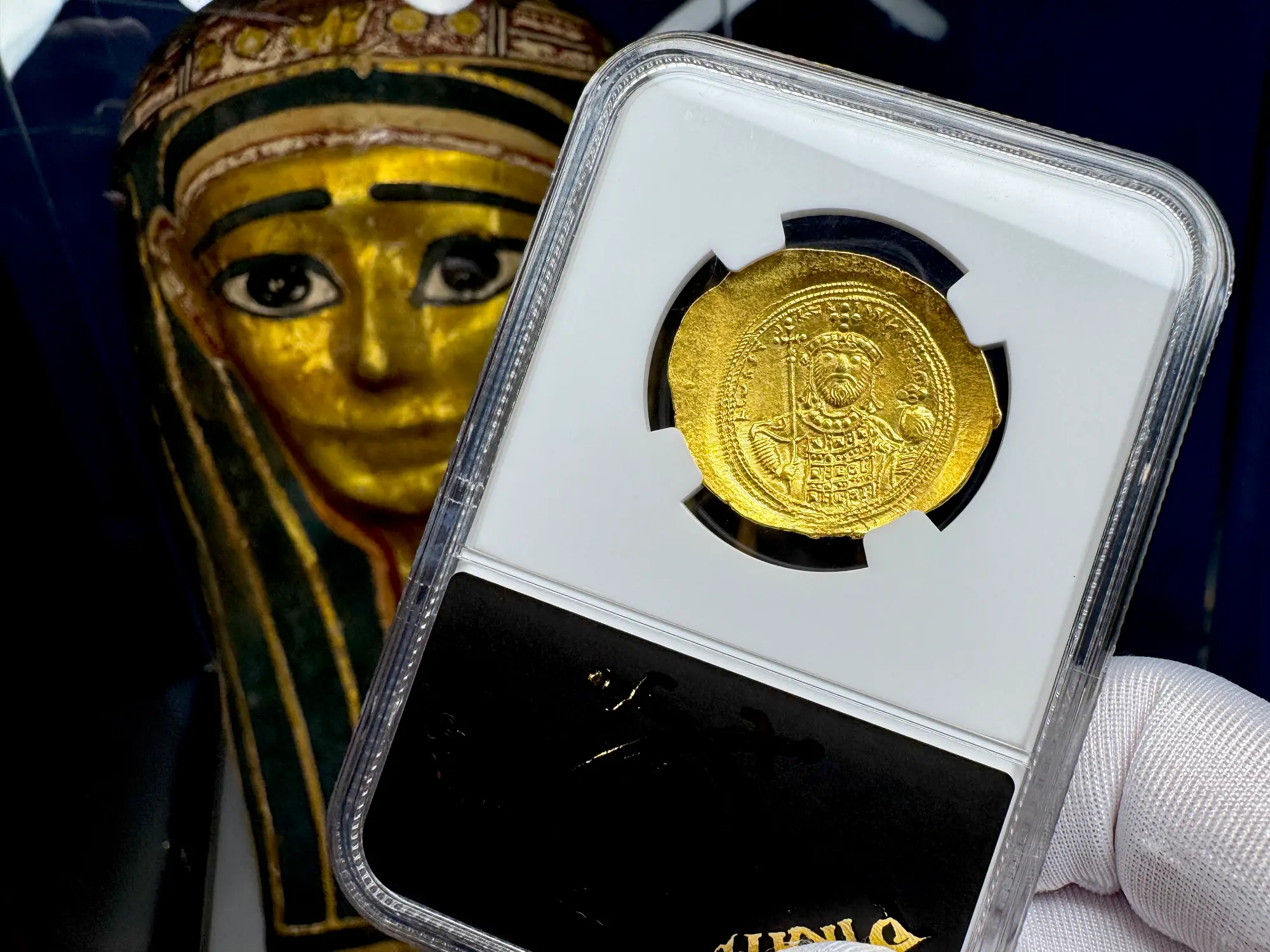 Byzantine Empire "Jesus Christ" 1042AD Constantine IX NGC MS 5x4 15