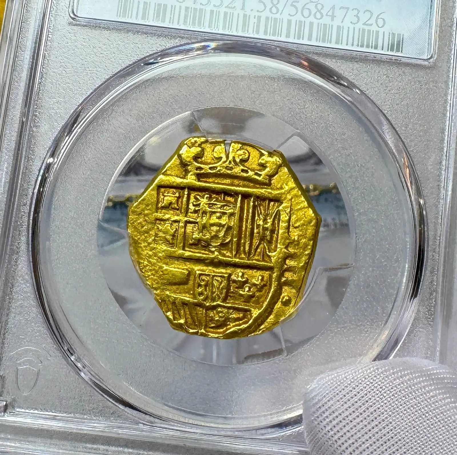 SPAIN 4 ESCUDOS 1630-64 PHILIP IV PCGS 58 PIRATE GOLD COINS TREASURE