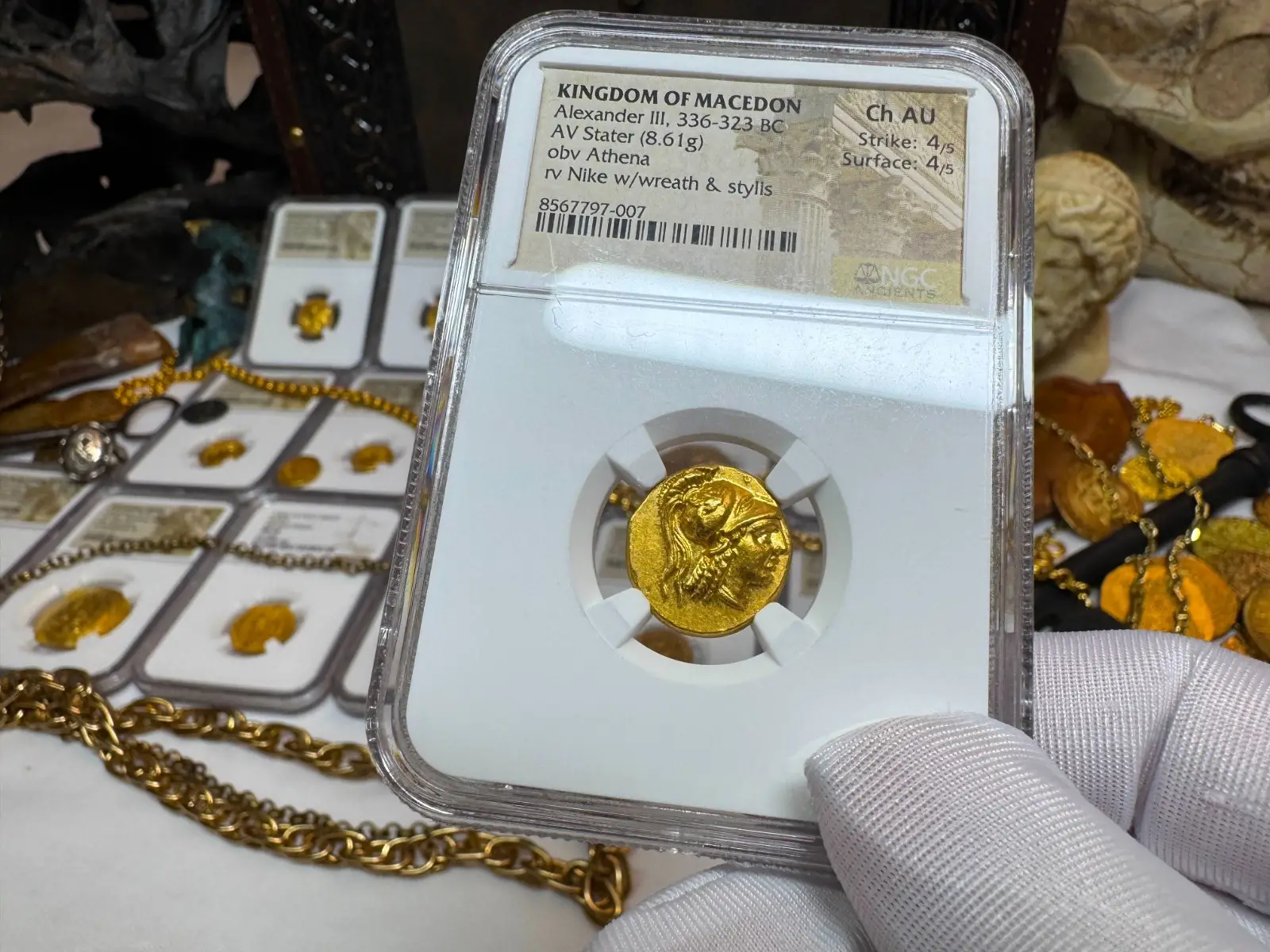 Kingdom of Macedon "Alexander the Great" 336BC Stater NGC Ch AU  7