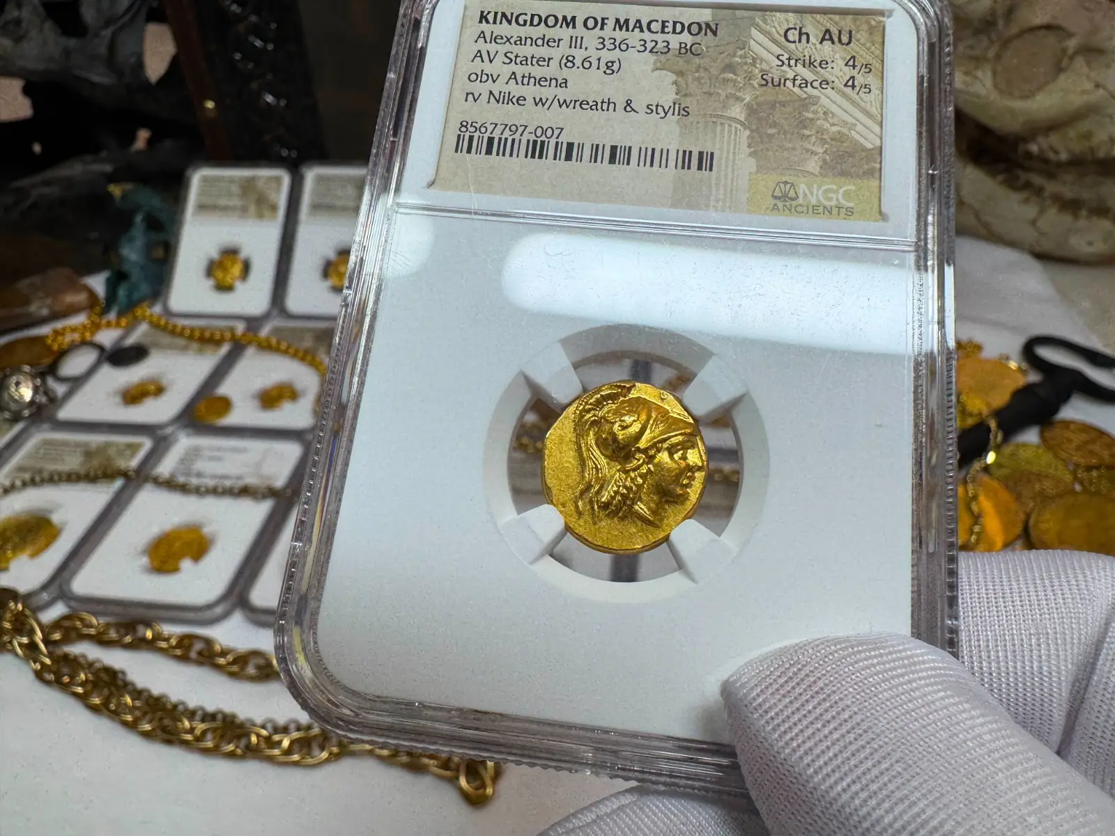 Kingdom of Macedon "Alexander the Great" 336BC Stater NGC Ch AU  32