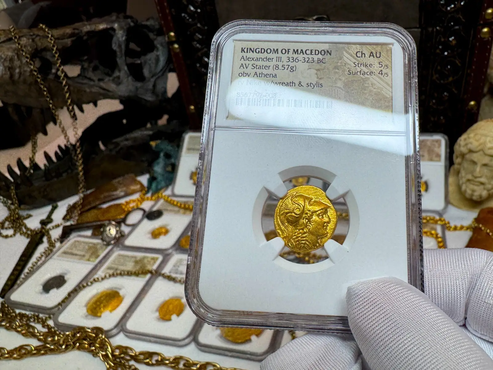 Kingdom of Macedon "Alexander the Great" 336BC Stater NGC Ch AU  9