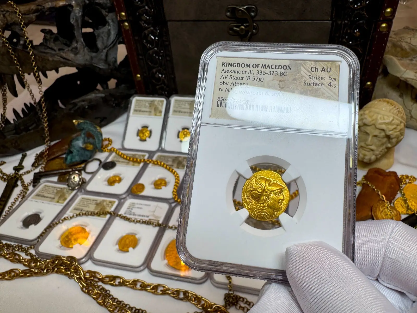 Kingdom of Macedon "Alexander the Great" 336BC Stater NGC Ch AU  3