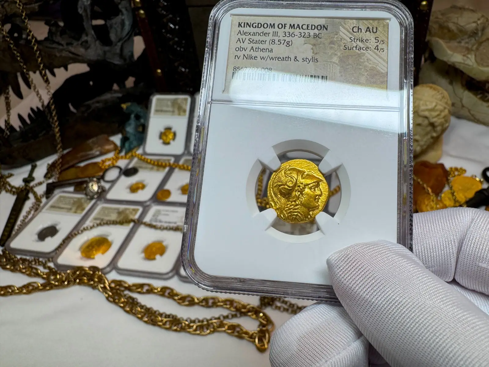 Kingdom of Macedon "Alexander the Great" 336BC Stater NGC Ch AU  19