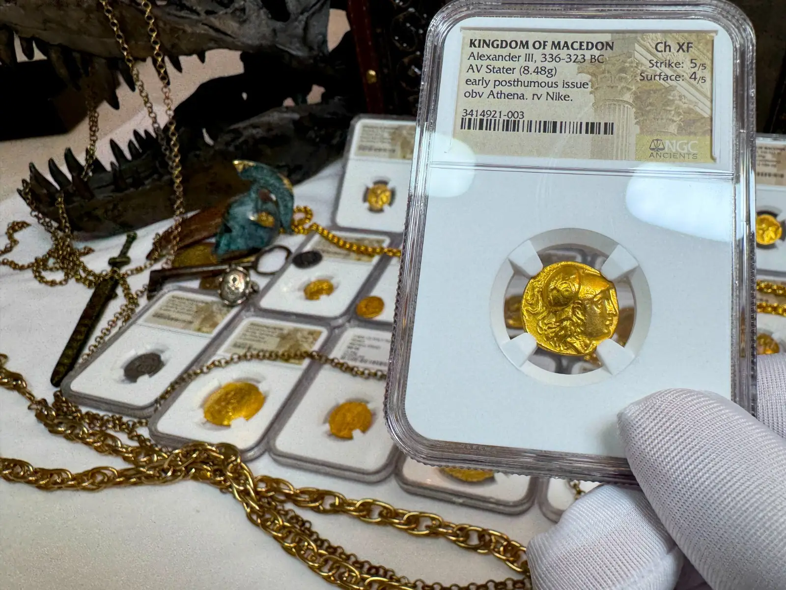 Kingdom of Macedon "Alexander the Great" 336BC Stater NGC Ch XF 25