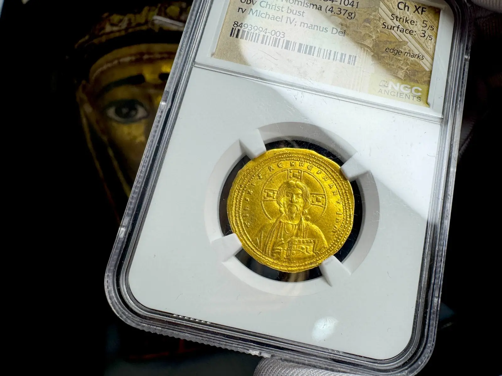 Byzantine Empire "Jesus Christ" Michael IV 1034AD NGC Ch XF Hist Nomisma 17