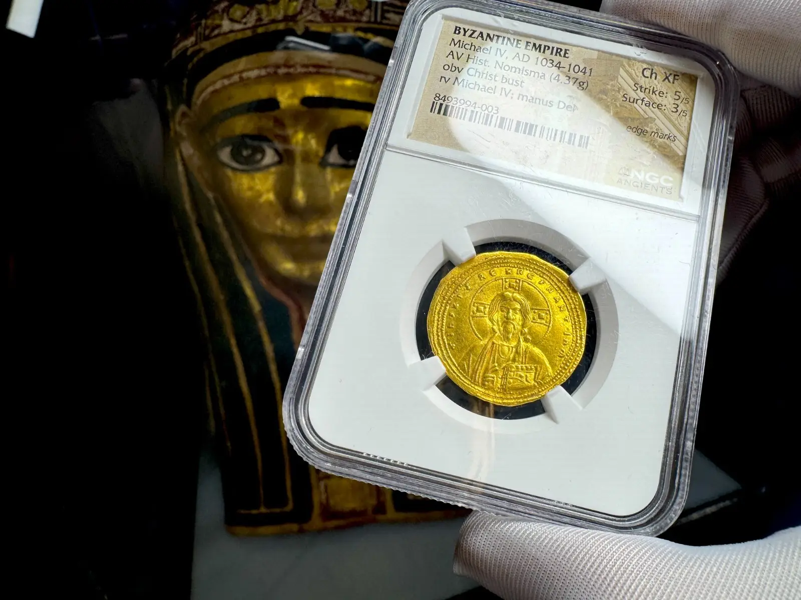 Byzantine Empire "Jesus Christ" Michael IV 1034AD NGC Ch XF Hist Nomisma 13