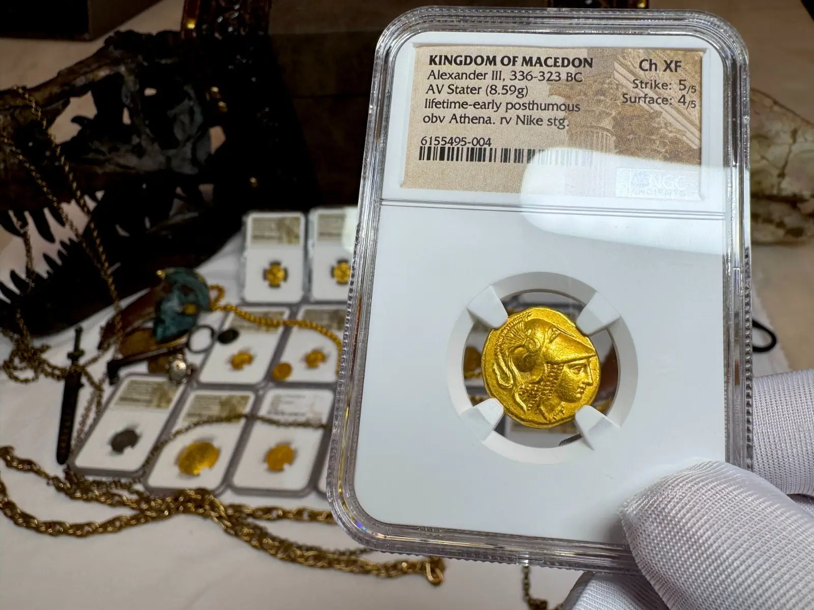 Kingdom of Macedon "Alexander the Great" 336BC Stater NGC Ch XF 25