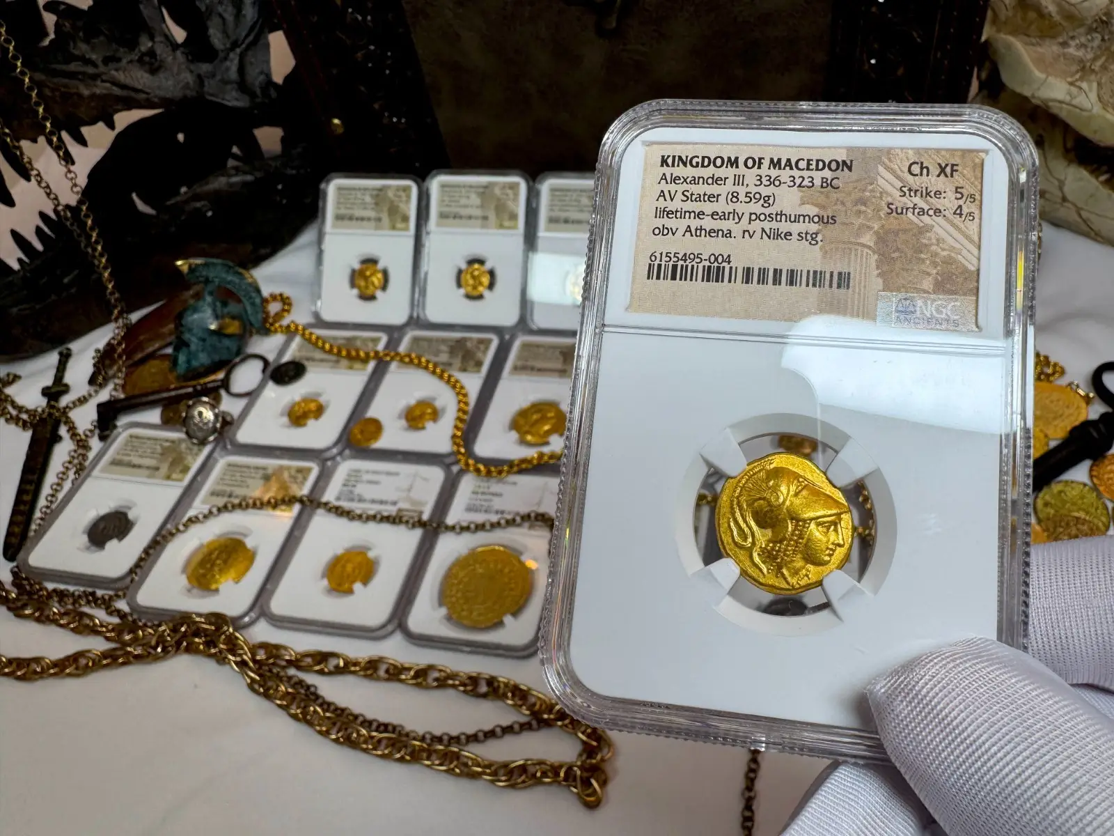 Kingdom of Macedon "Alexander the Great" 336BC Stater NGC Ch XF 28