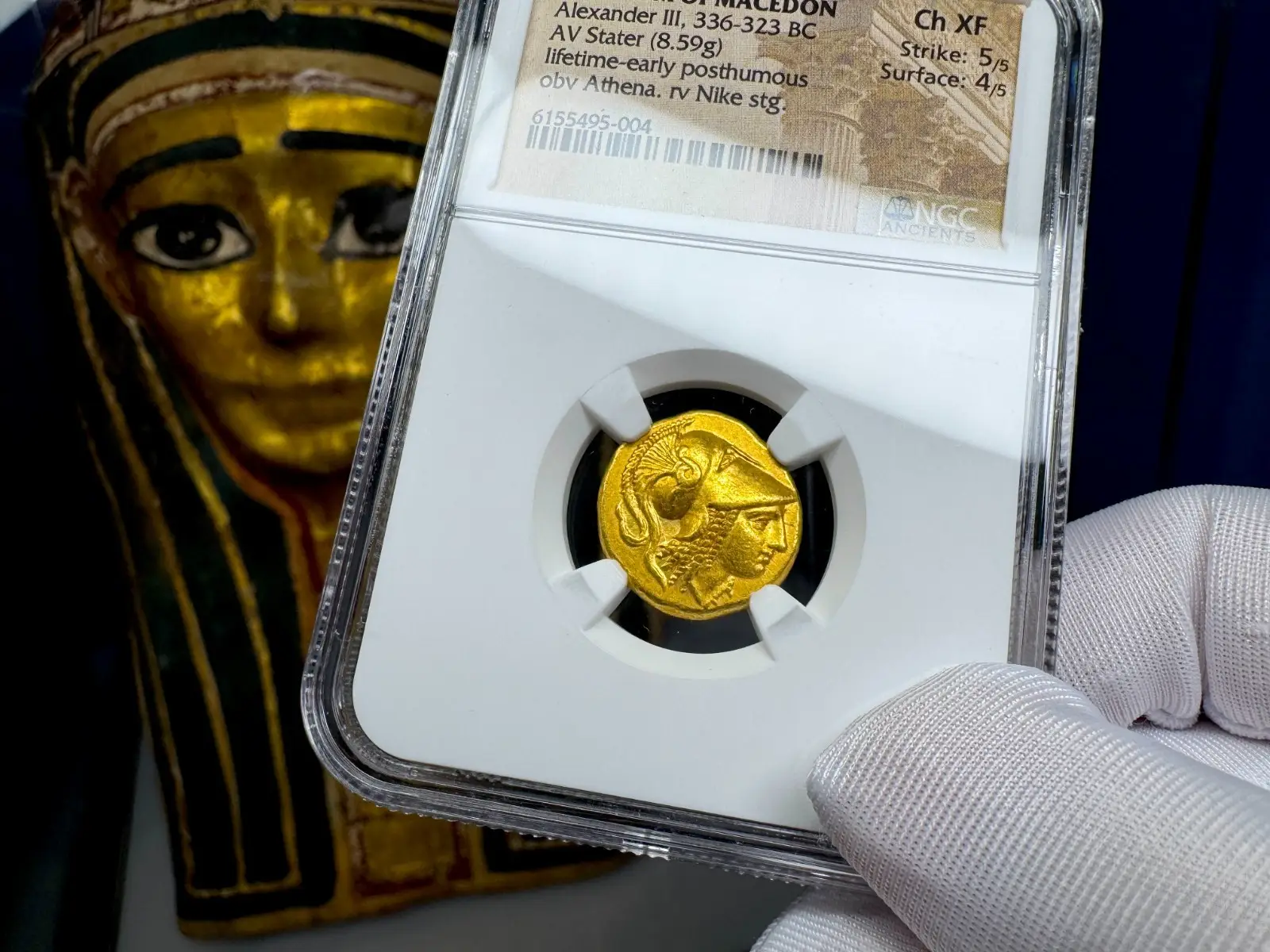 Kingdom of Macedon "Alexander the Great" 336BC Stater NGC Ch XF 3