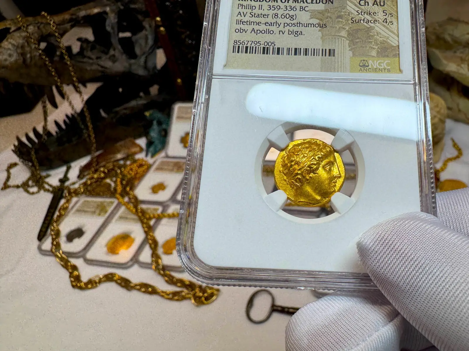 Kingdom of Macedon "Philip II" 359BC Stater NGC Ch AU (Alexander the Great's Father)  3