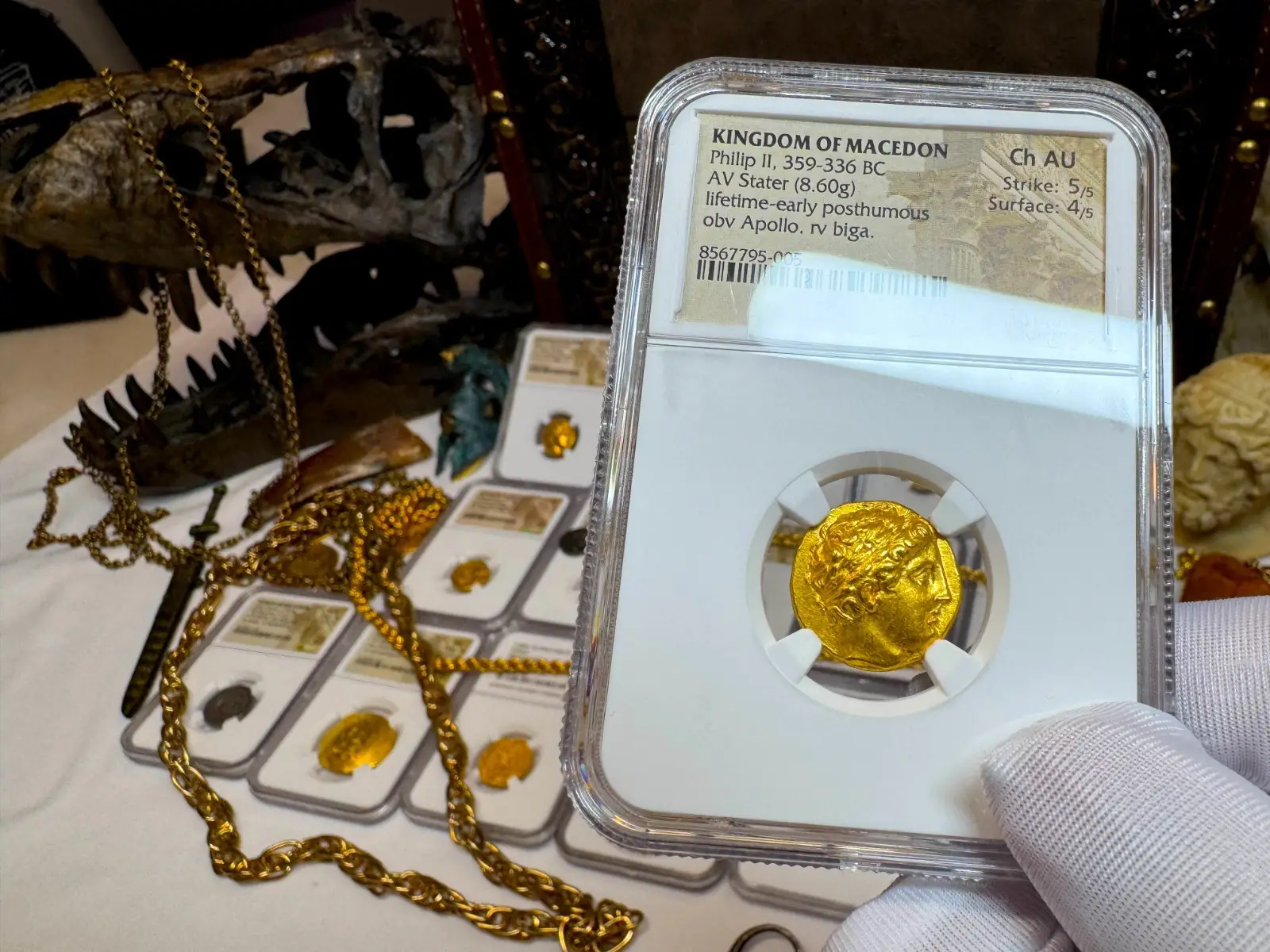 Kingdom of Macedon "Philip II" 359BC Stater NGC Ch AU (Alexander the Great's Father)  16