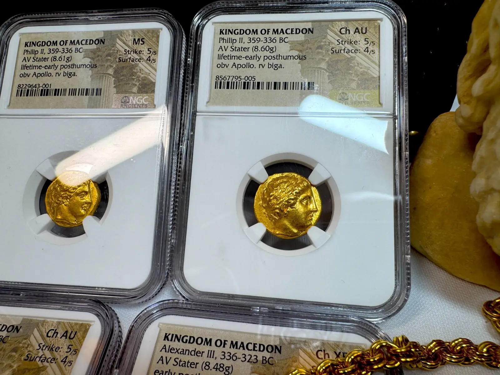 Kingdom of Macedon "Philip II" 359BC Stater NGC Ch AU (Alexander the Great's Father)  10