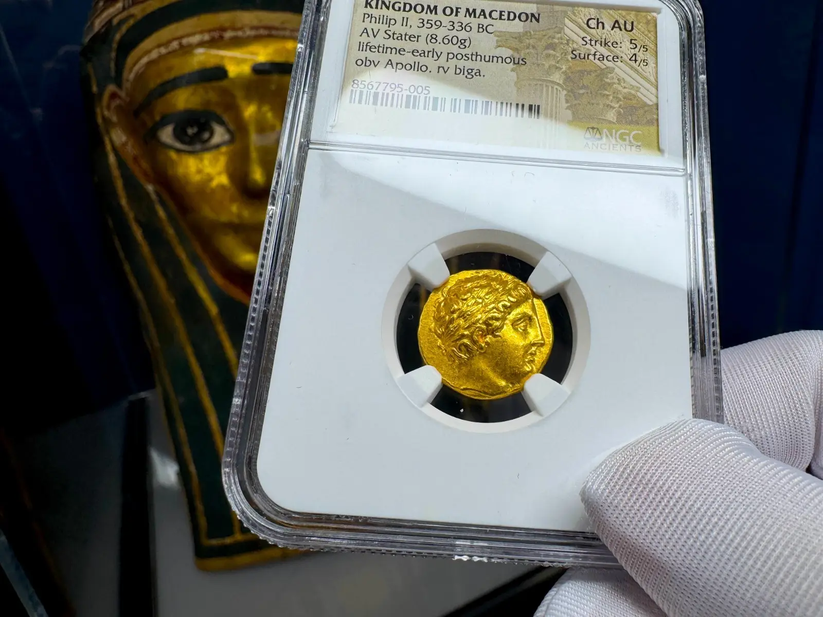 Kingdom of Macedon "Philip II" 359BC Stater NGC Ch AU (Alexander the Great's Father)  7