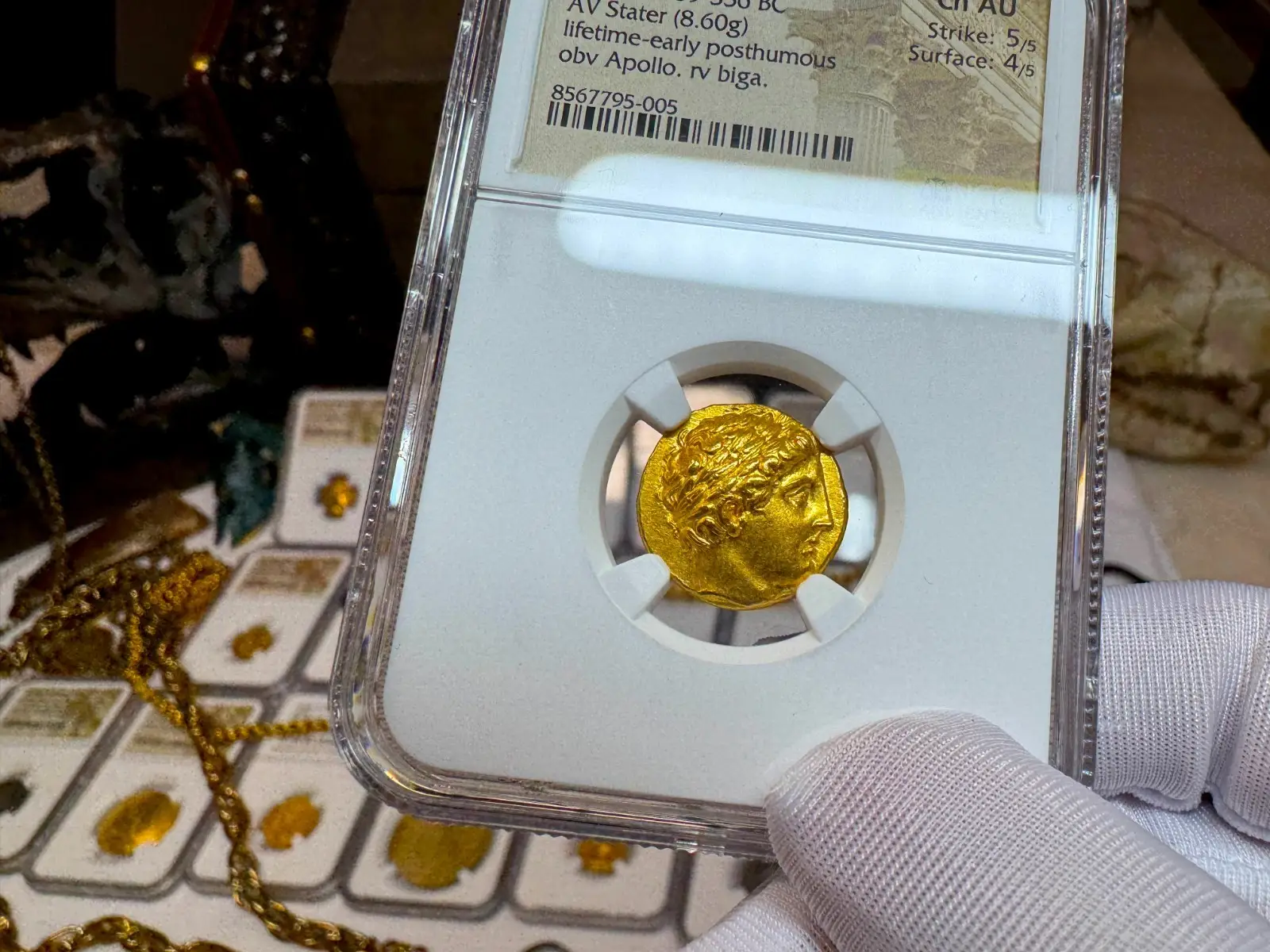 Kingdom of Macedon "Philip II" 359BC Stater NGC Ch AU (Alexander the Great's Father)  6