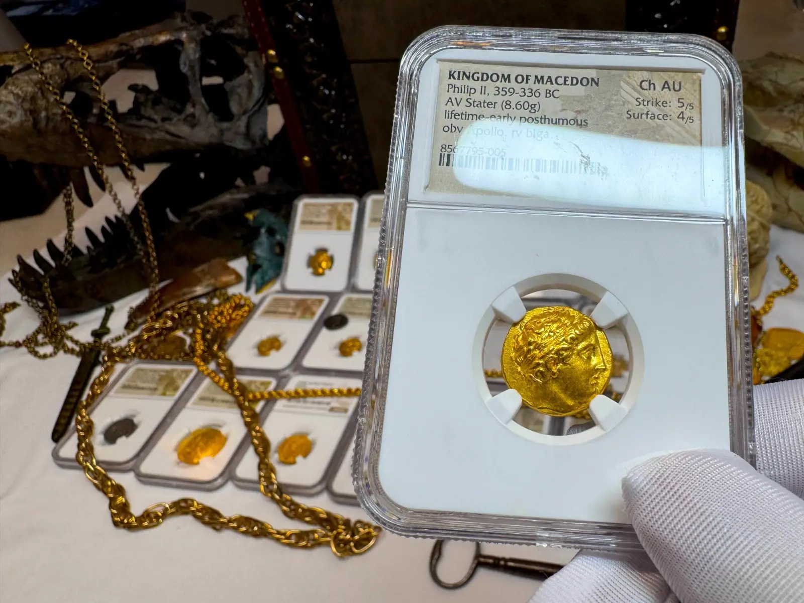 Kingdom of Macedon "Philip II" 359BC Stater NGC Ch AU (Alexander the Great's Father)  12