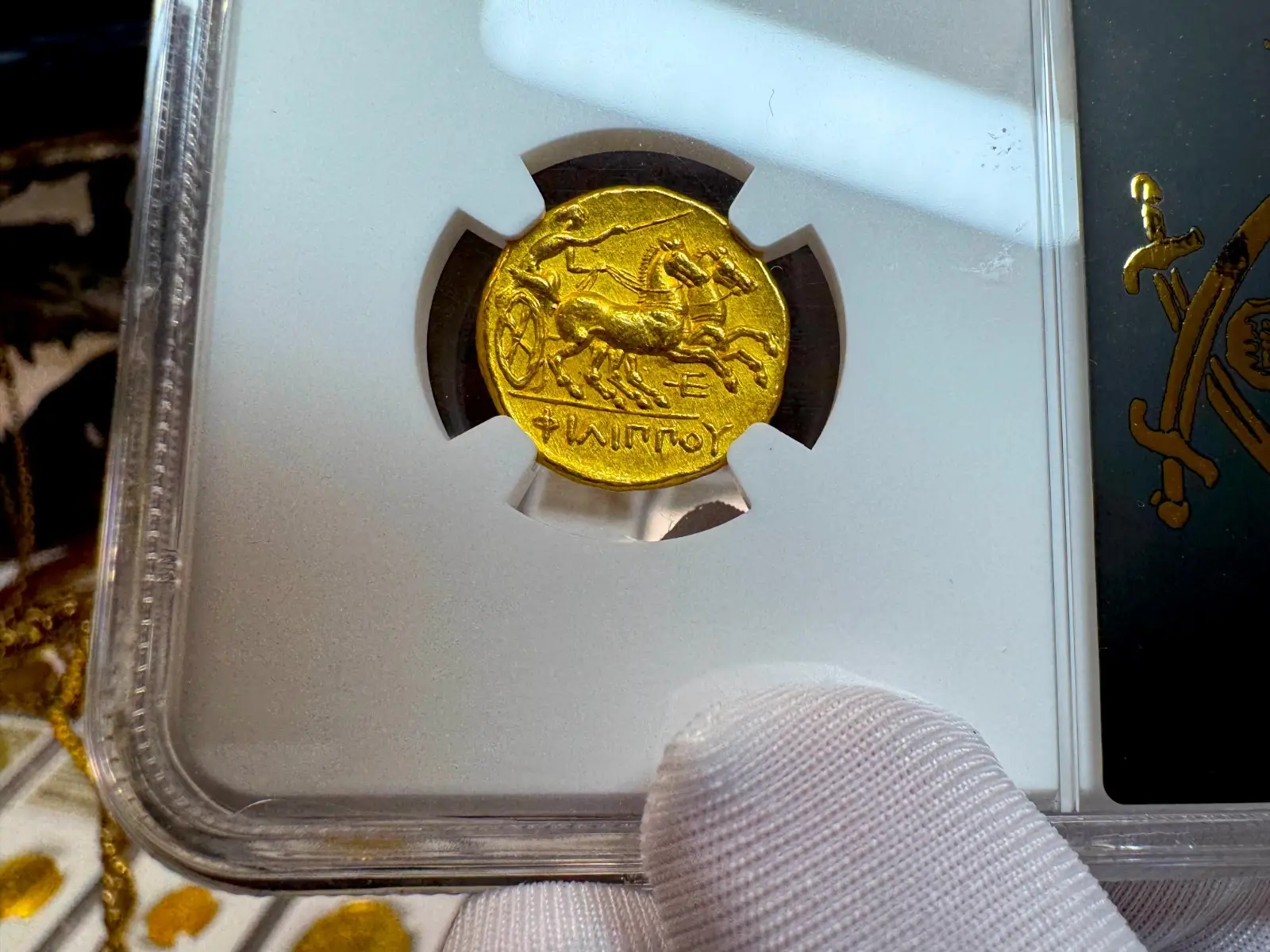 Kingdom of Macedon "Philip II" 359BC Stater NGC Ch AU (Alexander the Great's Father)  2