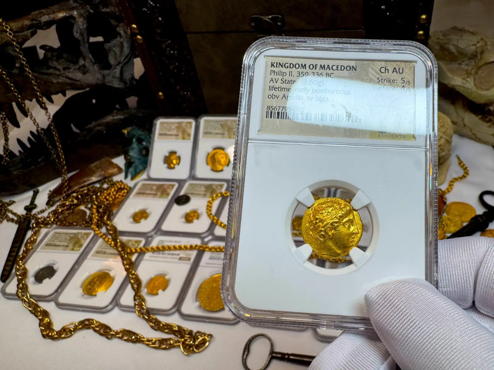 Kingdom of Macedon "Philip II" 359BC Stater NGC Ch AU (Alexander the Great's Father)  11