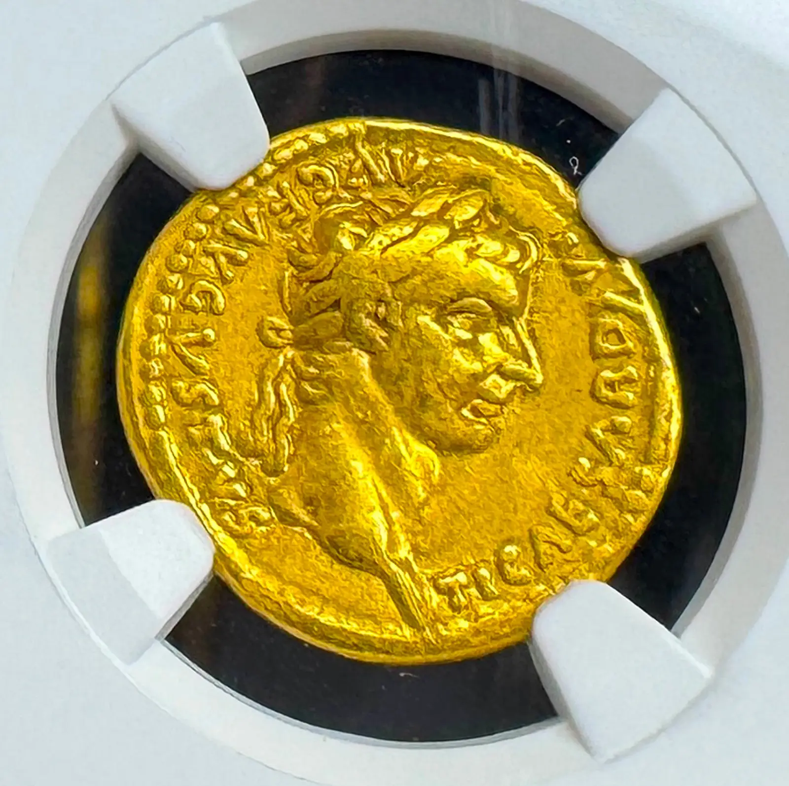 Roman Empire "Tiberius- 2nd of 12 Caesars" 14AD Aureus NGC VF
