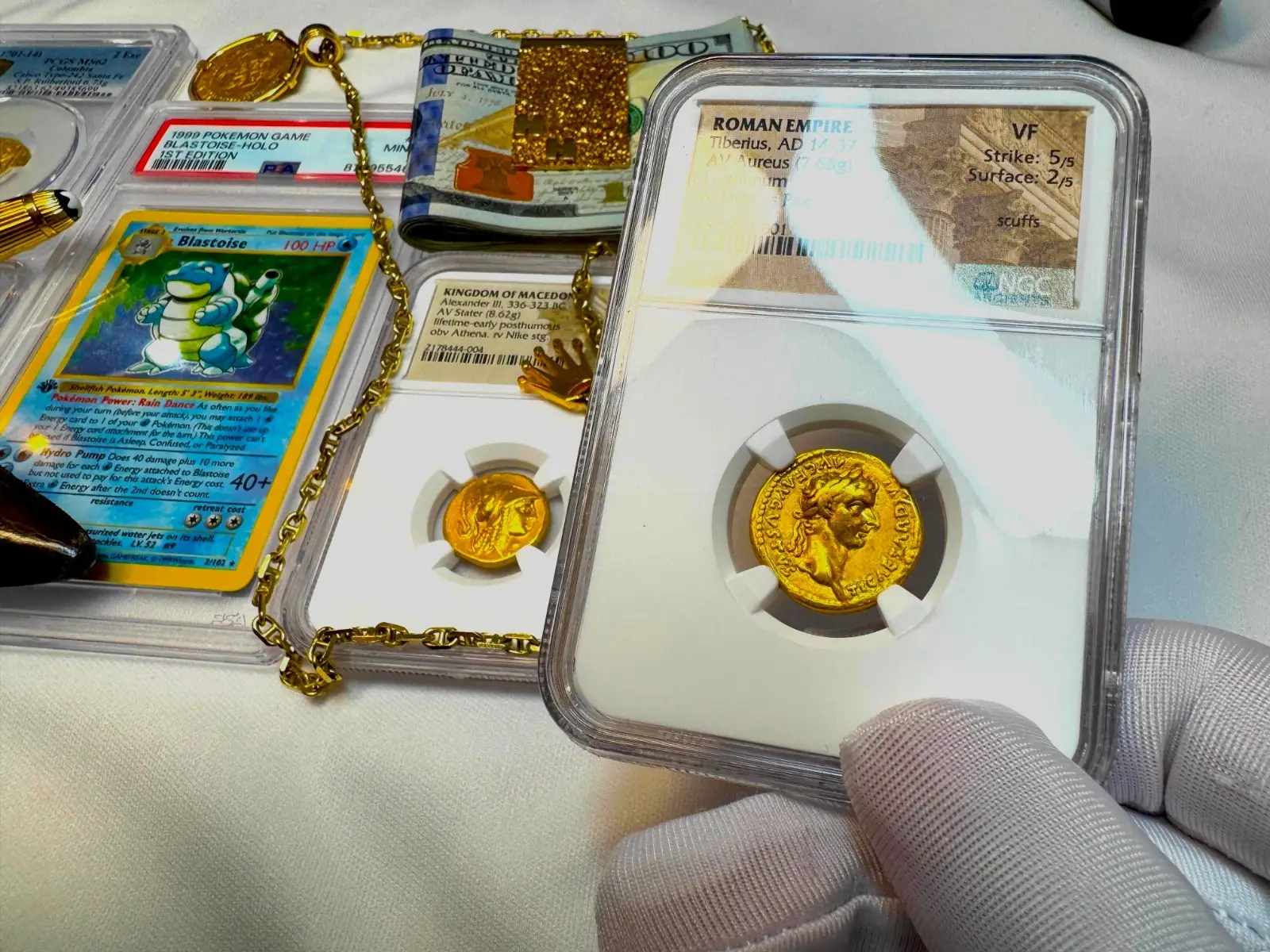 Roman Empire "Tiberius- 2nd of 12 Caesars" 14AD Aureus NGC VF 4