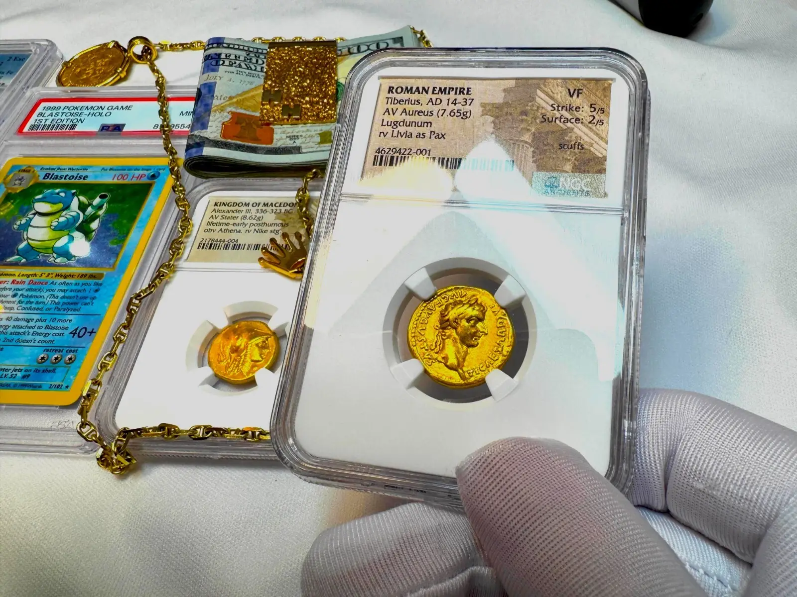 Roman Empire "Tiberius- 2nd of 12 Caesars" 14AD Aureus NGC VF 14