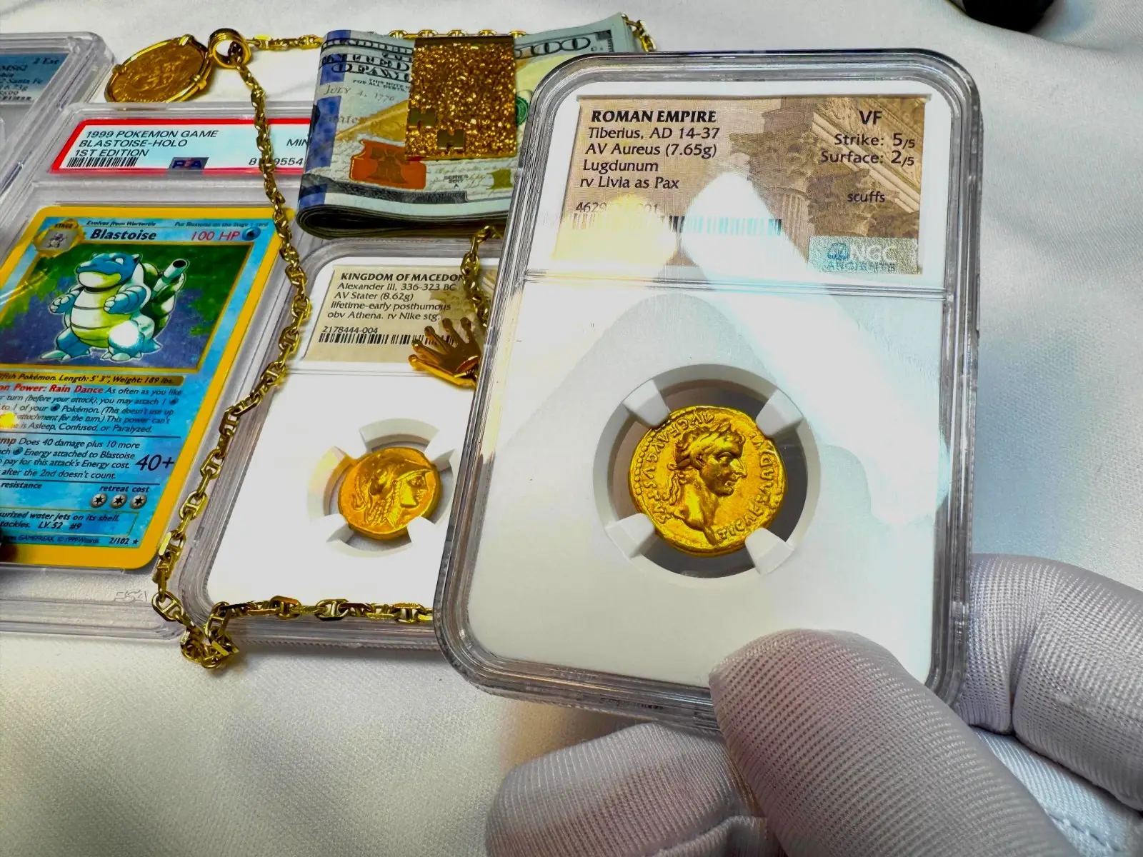 Roman Empire "Tiberius- 2nd of 12 Caesars" 14AD Aureus NGC VF 11