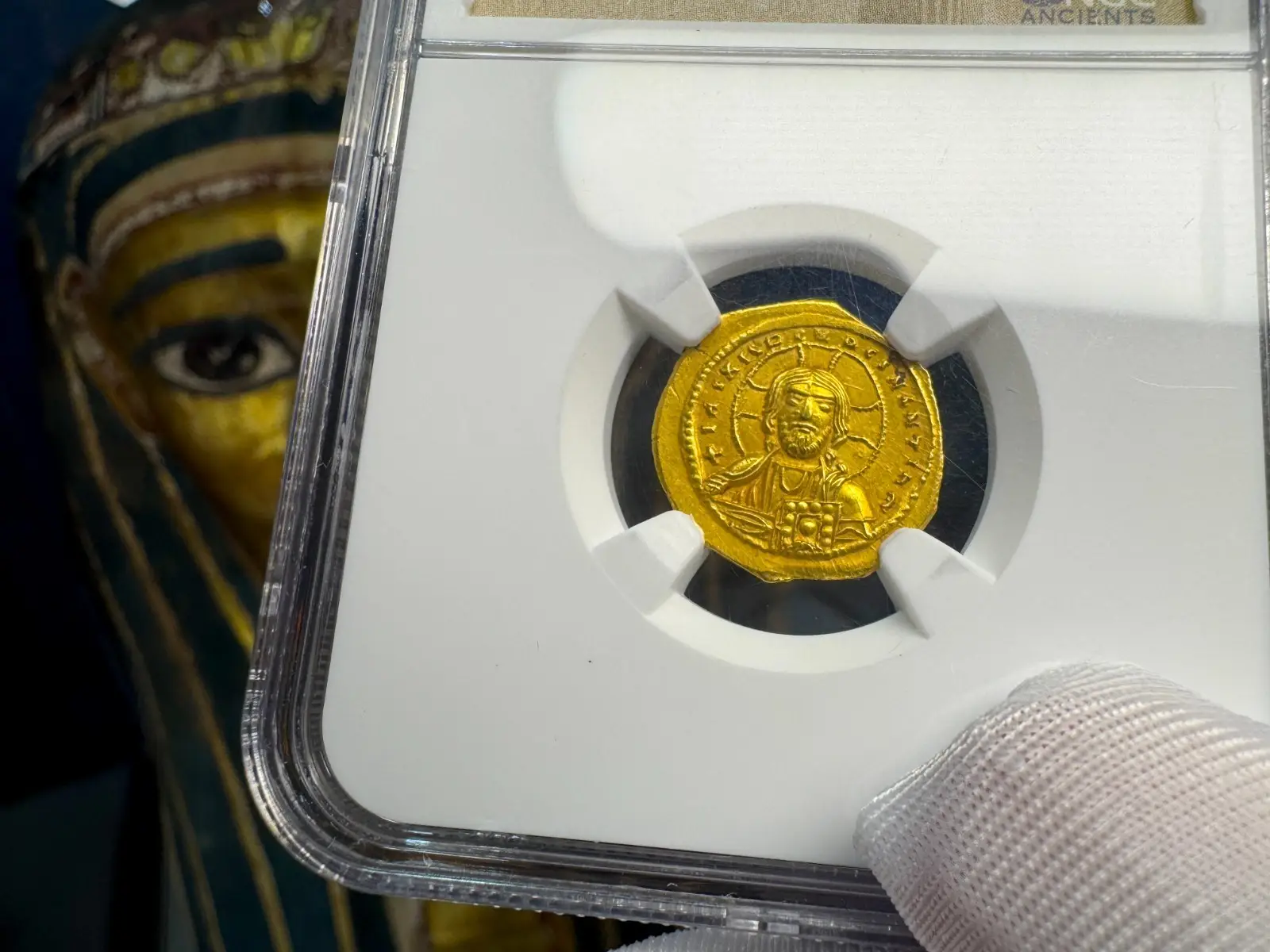 Byzantine Empire "Jesus Christ" Constantine IX Bust 1042AD NGC Ch AU 11