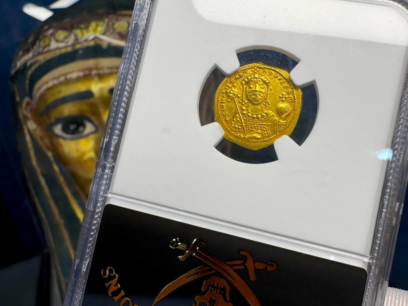 Byzantine Empire "Jesus Christ" Constantine IX Bust 1042AD NGC Ch AU 16