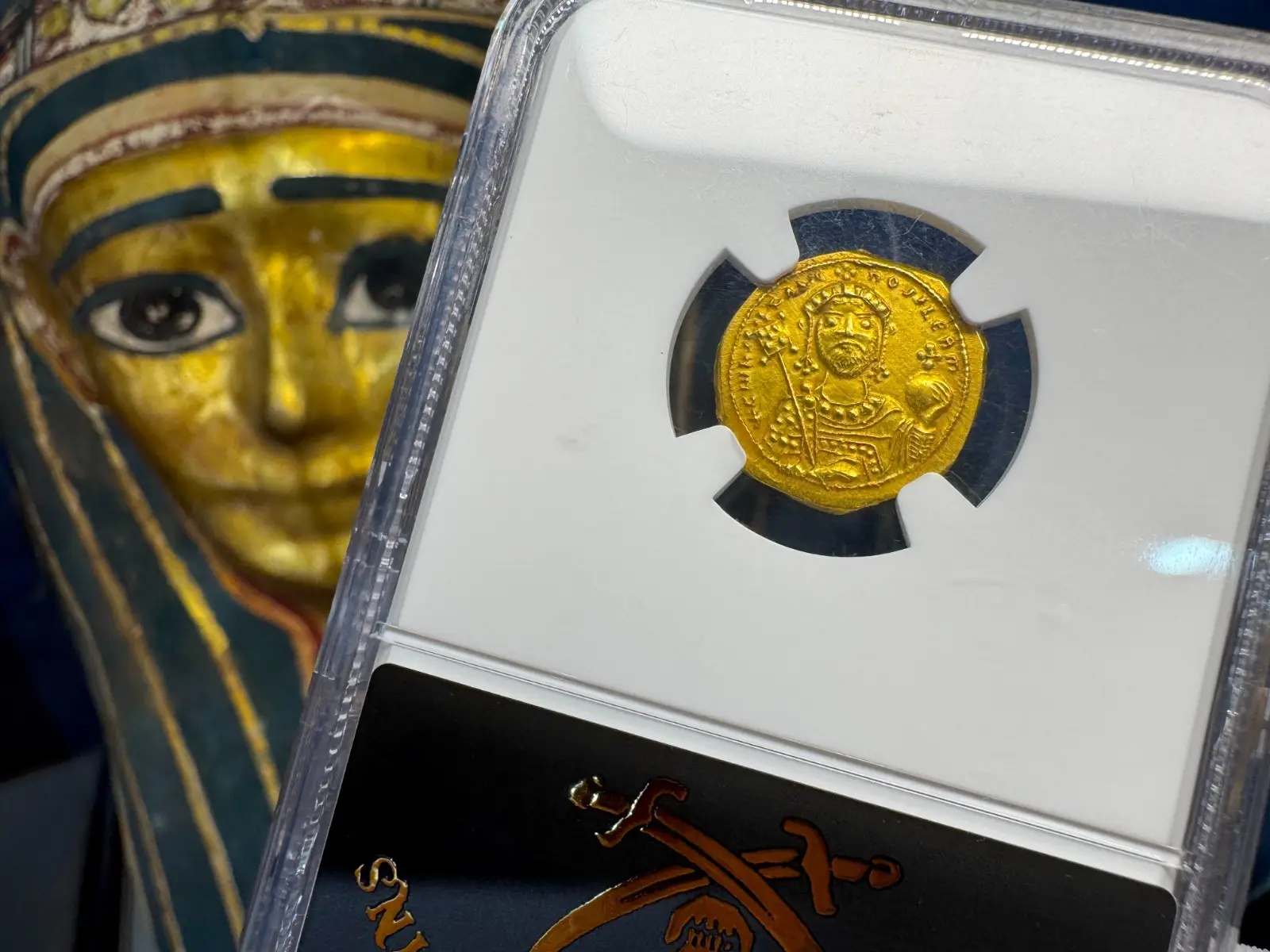 Byzantine Empire "Jesus Christ" Constantine IX Bust 1042AD NGC Ch AU 18