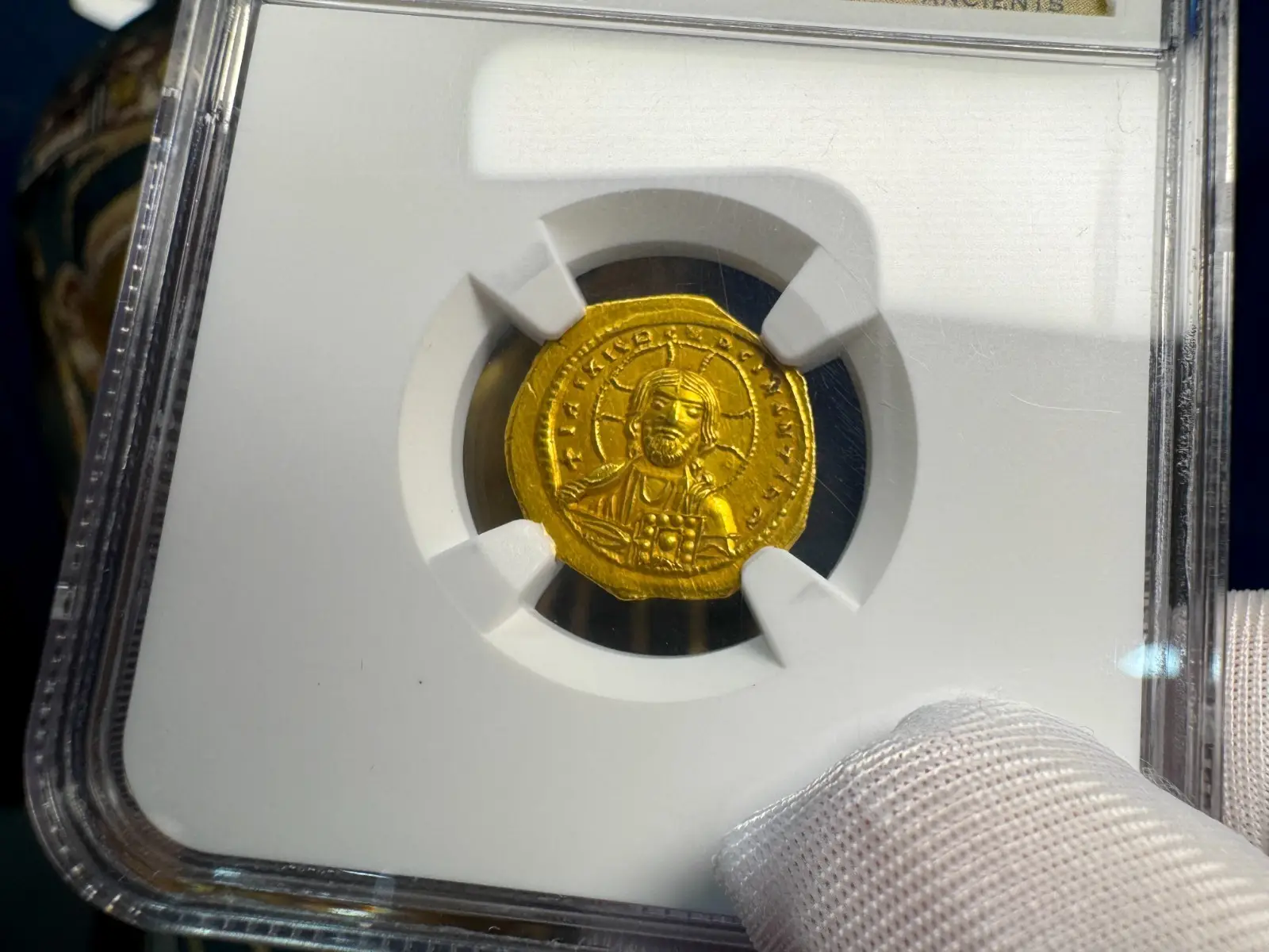 Byzantine Empire "Jesus Christ" Constantine IX Bust 1042AD NGC Ch AU 10