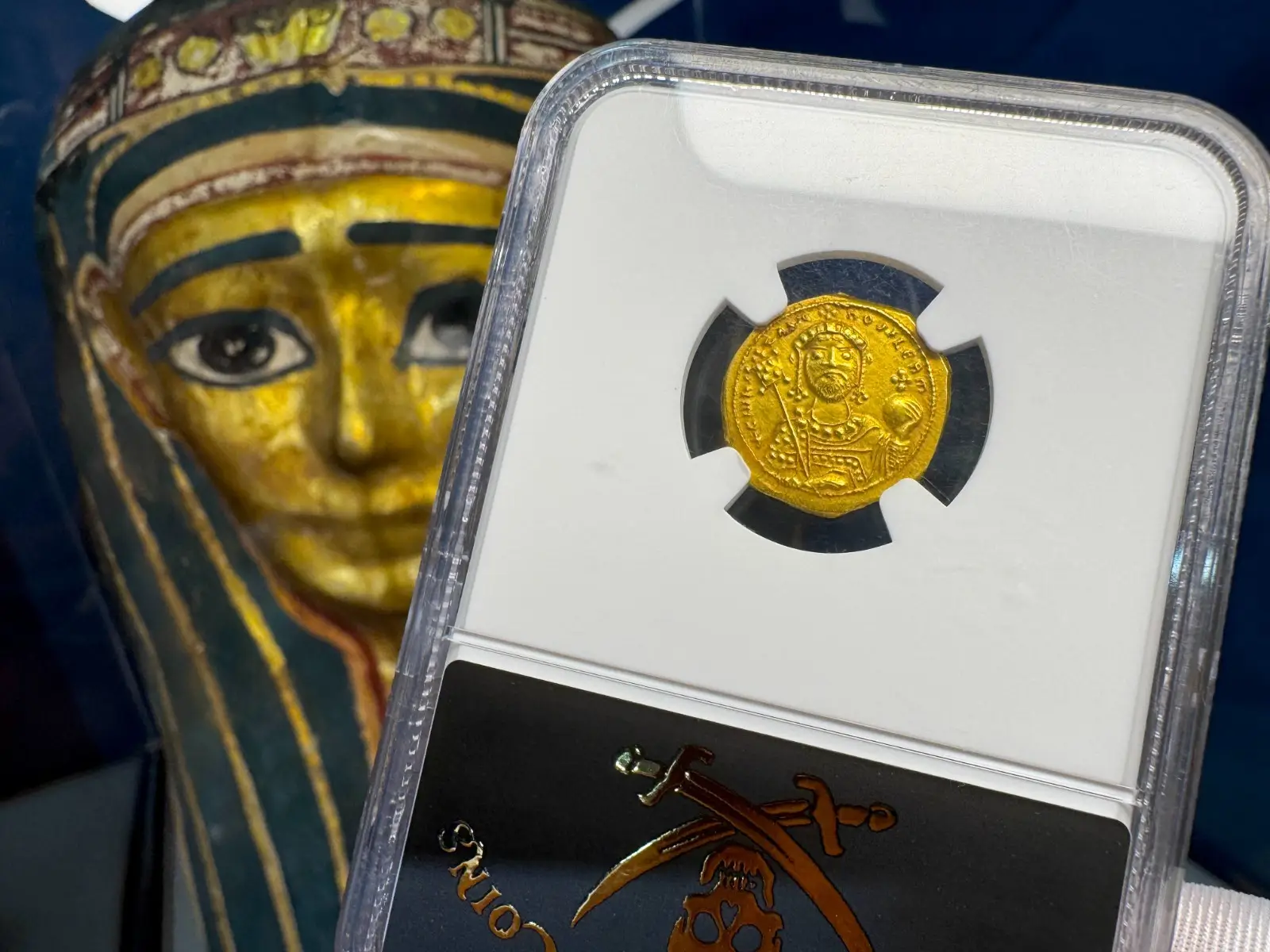 Byzantine Empire "Jesus Christ" Constantine IX Bust 1042AD NGC Ch AU 13